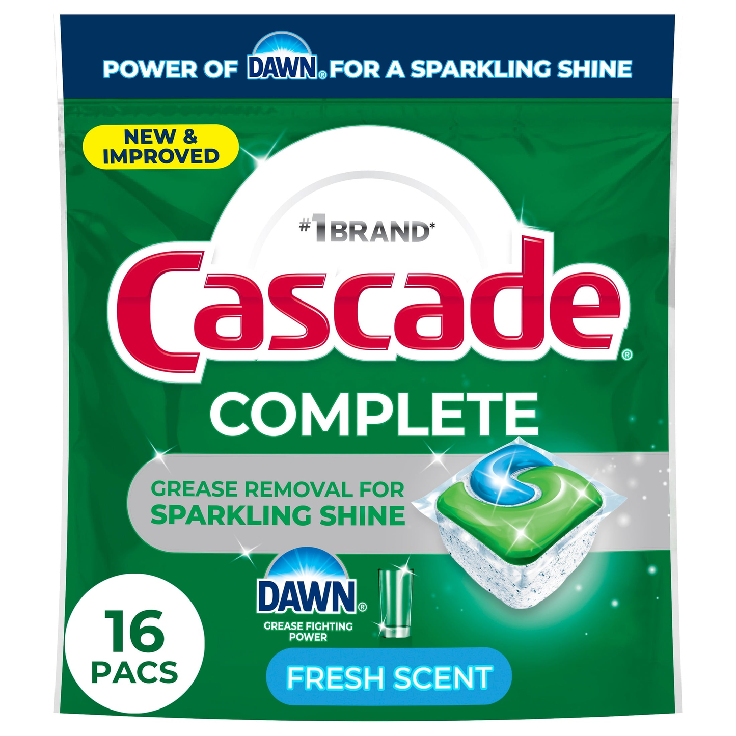 Complete Action Pacs, Dishwasher Detergent, Fresh, 16 Count product photo
