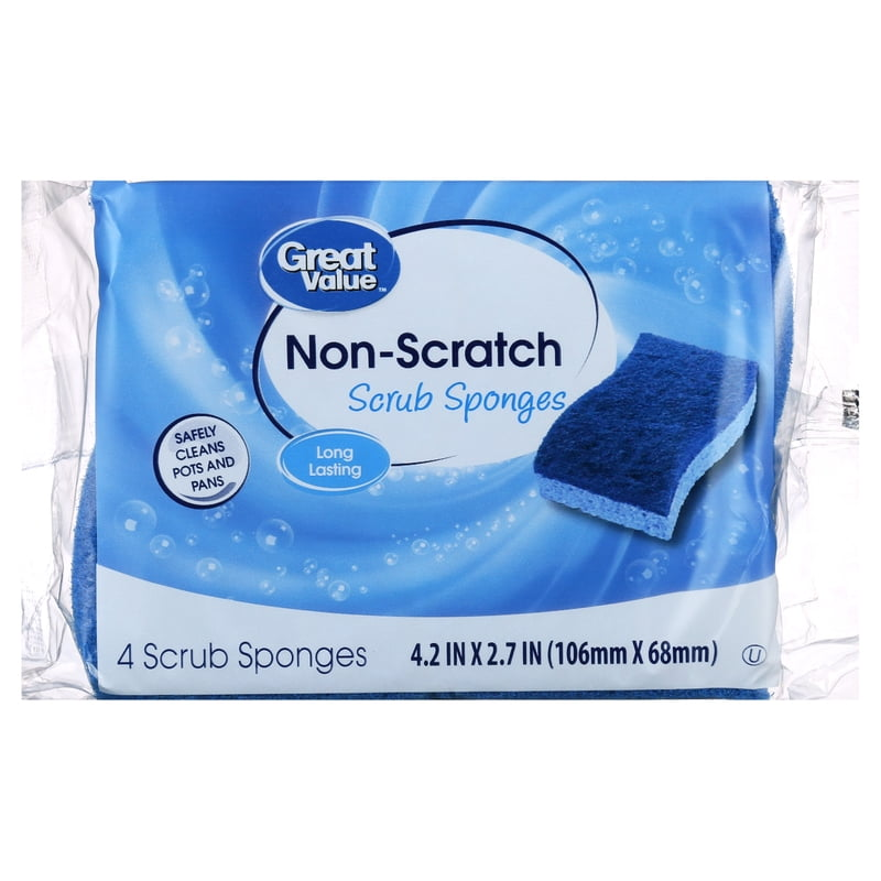 Great Value Non-Scratch Scrub Sponges, 4 Count product photo