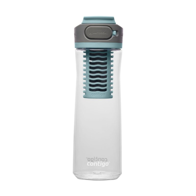 Contigo Clybourn Plastic FreeFlow Filter Water Bottle with AUTOSEAL Lid 24 oz., Salt, with Replacable Filter product photo