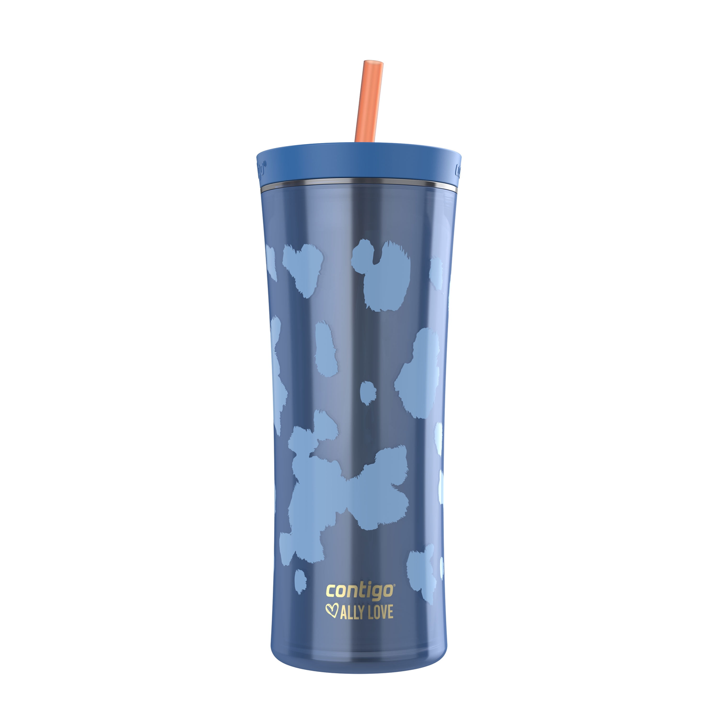 Contigo 20oz Shake & Go Tumbler, Plastic with Straw, Stellar Jay Cowhide Couture product photo