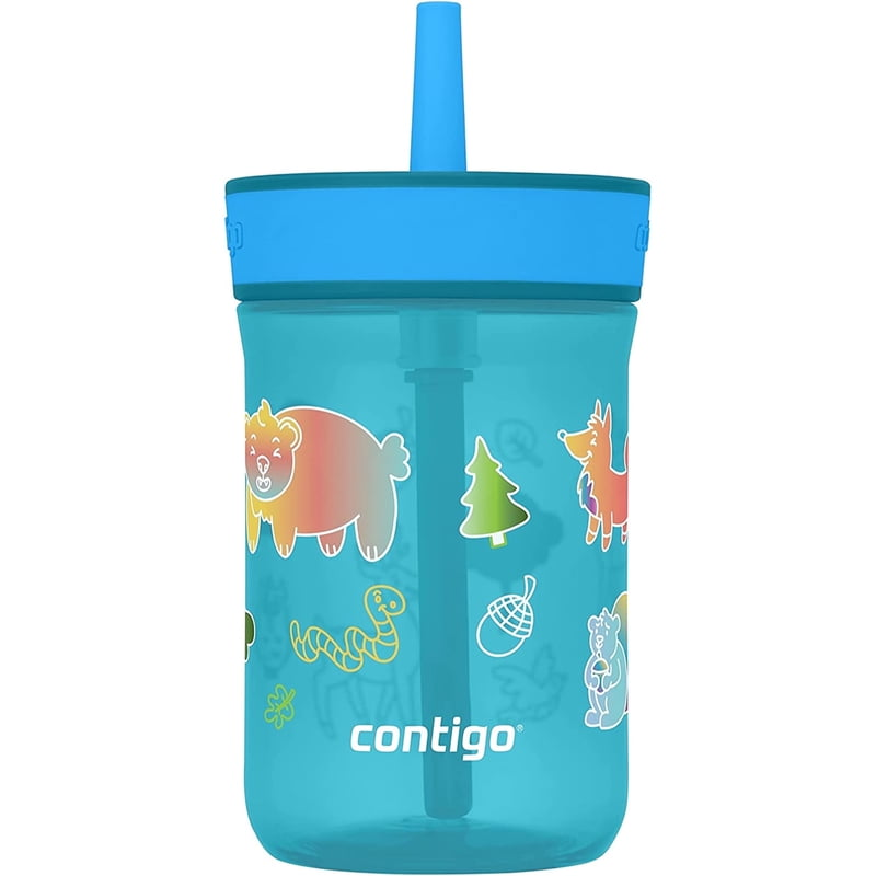 Contigo Kid's 14 oz. Leighton Tumbler with Straw - Juniper/Blue Forest product photo