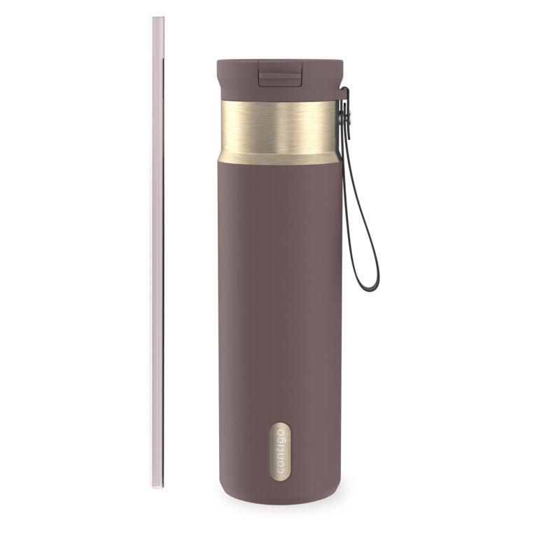 Contigo SnapSeal 24 oz Leakproof Stainless Steel Water Bottle with Carrying Strap and Reusable Straw product photo