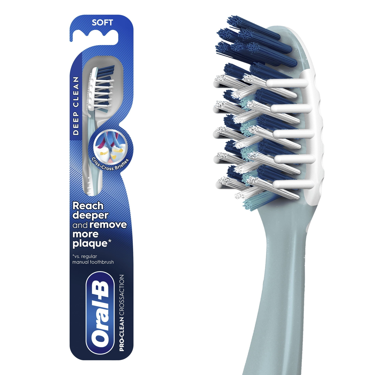 Toothbrush Pro Clean CrossAction, Deep Plaque Removal, Soft, 1 Count product photo