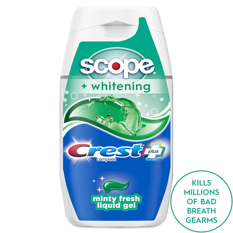 Crest Toothpaste, Complete Plus Scope Minty Fresh Liquid Gel Toothpaste 4.6 oz product photo