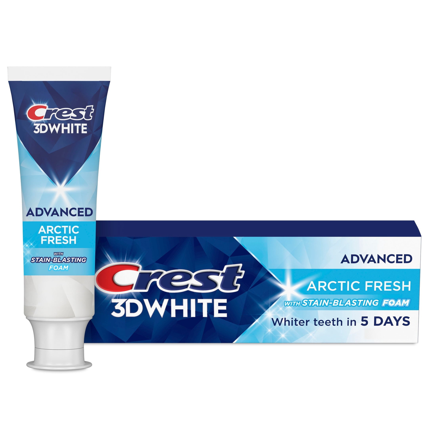 Crest Toothpaste, 3D White Advanced Arctic Fresh Whitening Toothpaste, 2.4 oz product photo