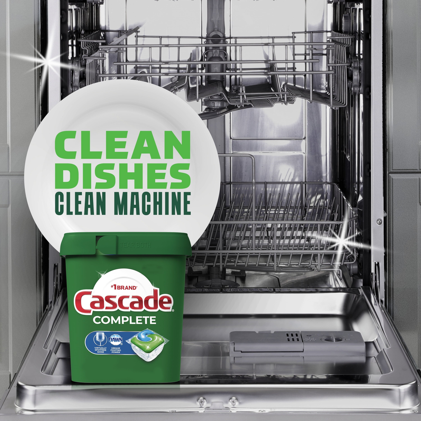 Complete Dishwasher Pods, Dishwasher Detergent, Dish Detergent Soap, Fresh, 16 Count product photo