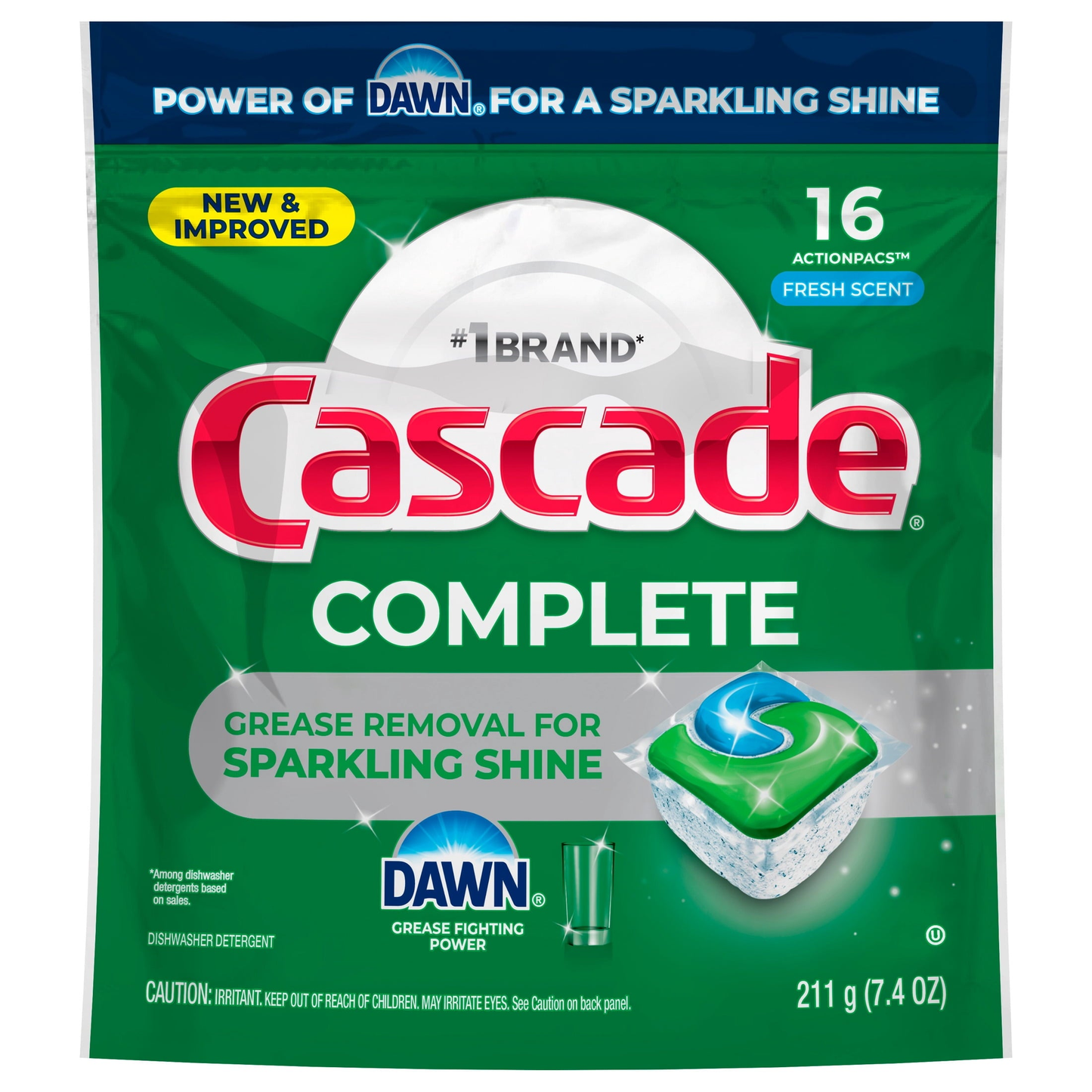 Complete Action Pacs, Dishwasher Detergent, Fresh, 16 Count product photo