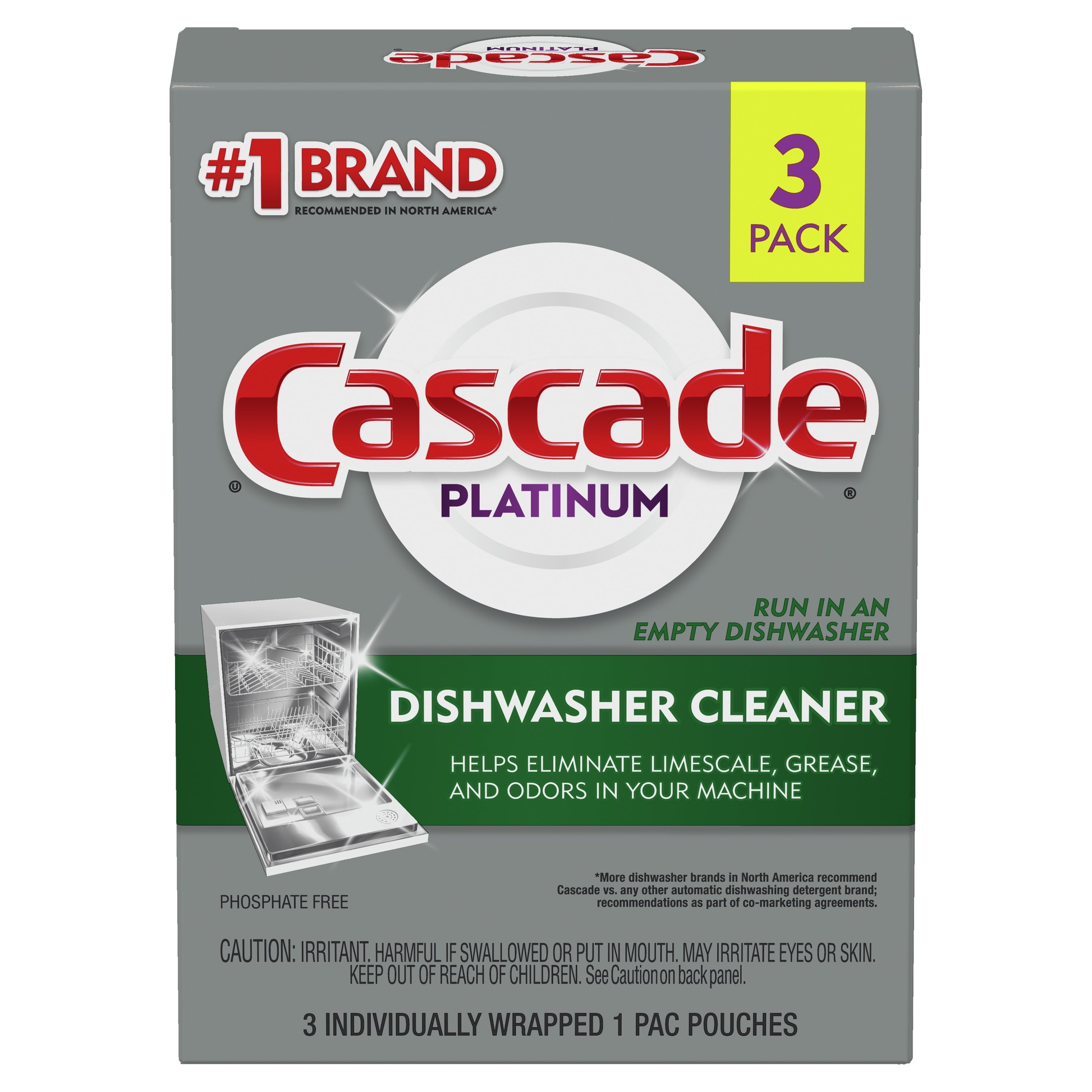 Platinum Dishwasher Cleaner Single Dose Pods, 3 Count product photo