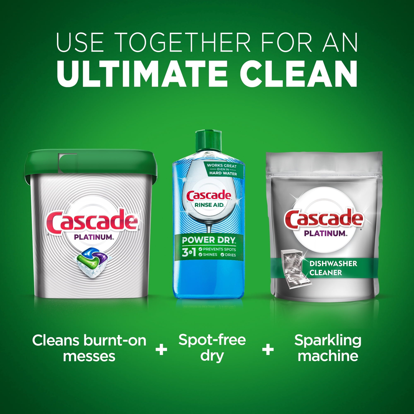 Platinum Dishwasher Cleaner Single Dose Pods, 3 Count product photo