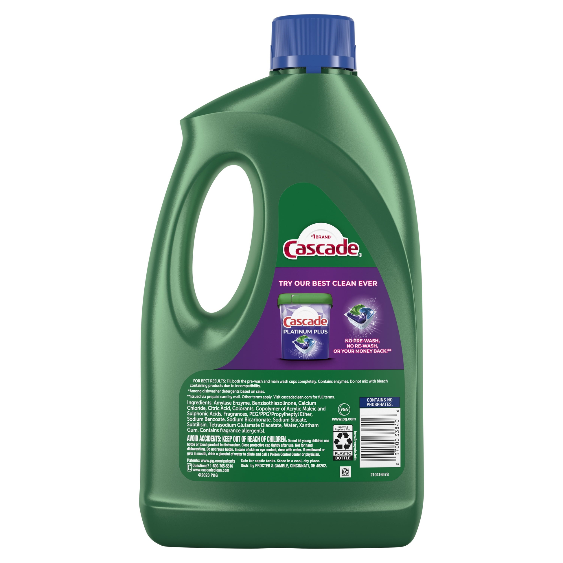 Complete Dishwasher Detergent Liquid Gel, Dish Detergent, Dish Soap, Fresh, 75oz product photo