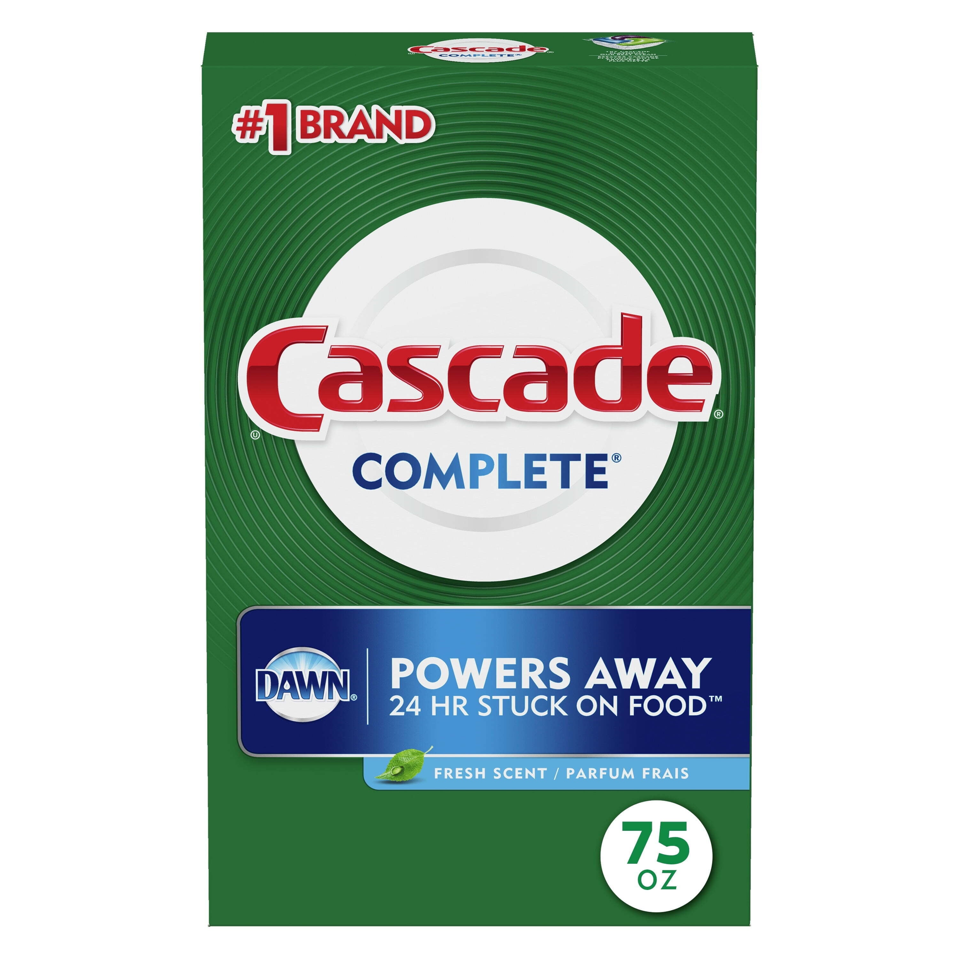 Complete Dishwasher Detergent Powder, Dish Detergent, Dish Soap, Fresh, 75 fl oz product photo