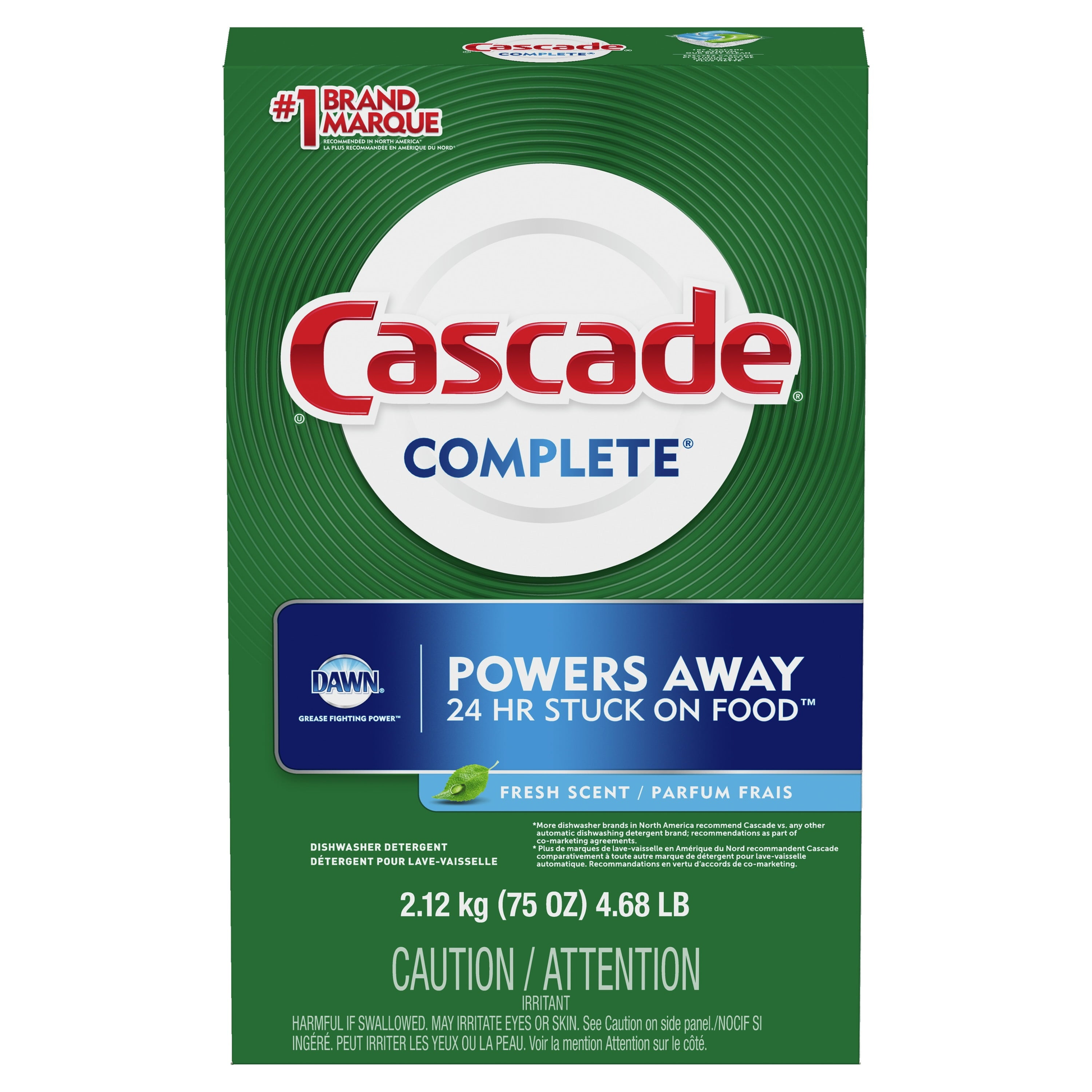 Complete Dishwasher Detergent Powder, Dish Detergent, Dish Soap, Fresh, 75 fl oz product photo