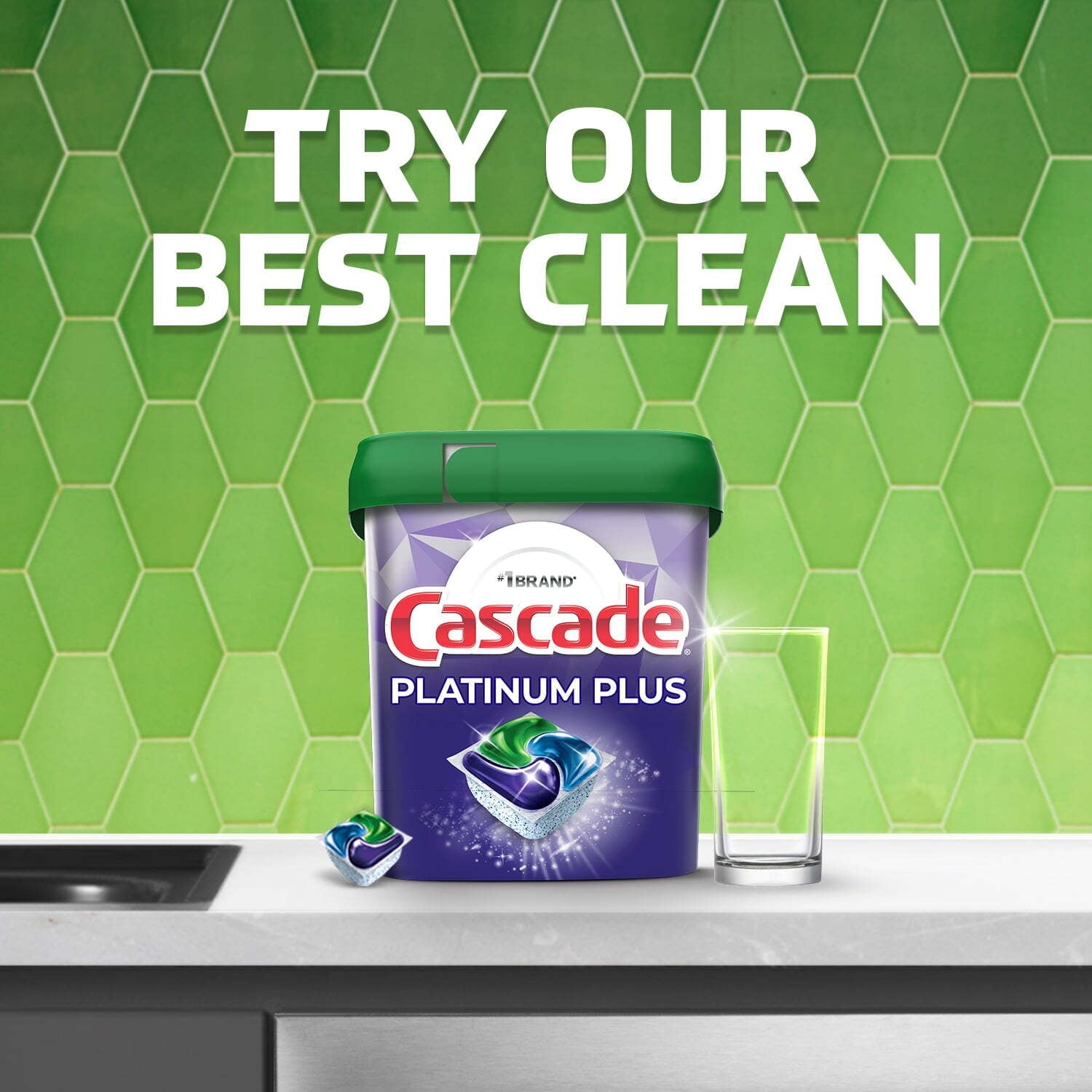 Platinum Plus Dishwasher Detergent Action Pacs, Fresh Mountain Scent, 11 Count product photo