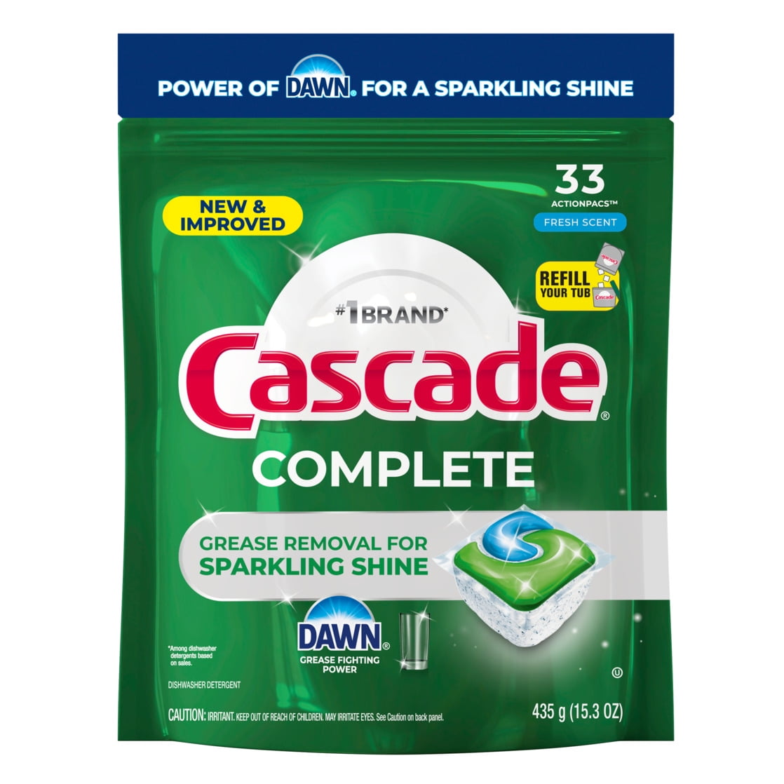 Complete Dishwasher Detergent Fresh, 33ct product photo