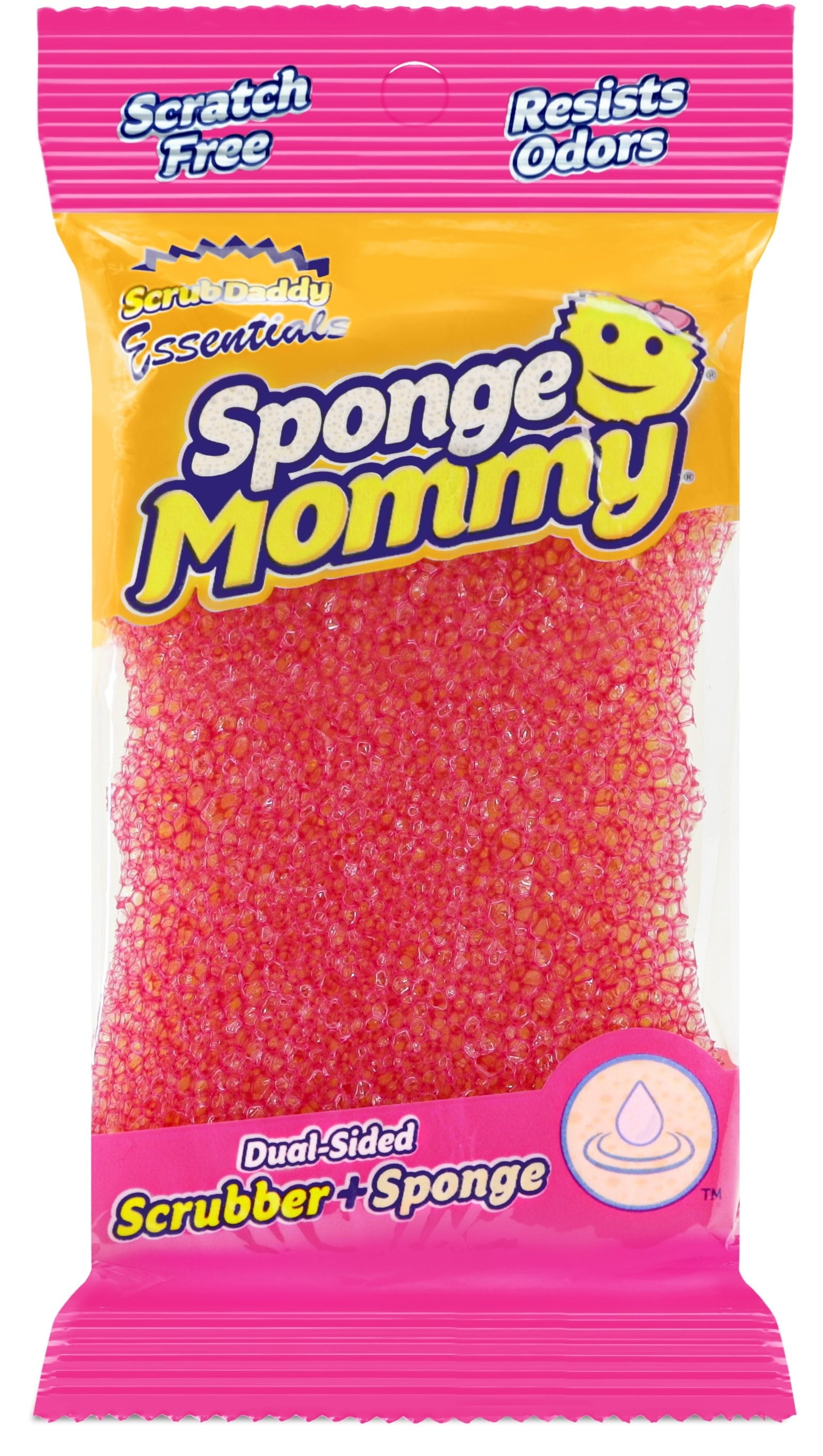Essentials Cleaning Mommy, Scrubbing Pad, Pink, 1 Count product photo