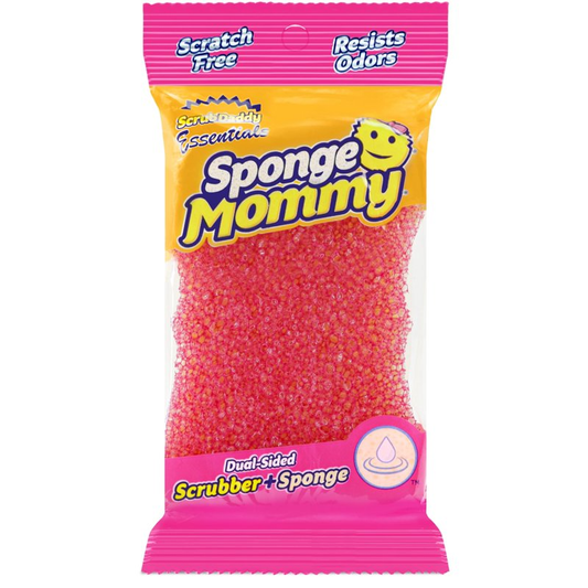Scrub Daddy Essentials Cleaning Sponge Mommy, Scrubbing Pad, Pink, 1 Count product photo