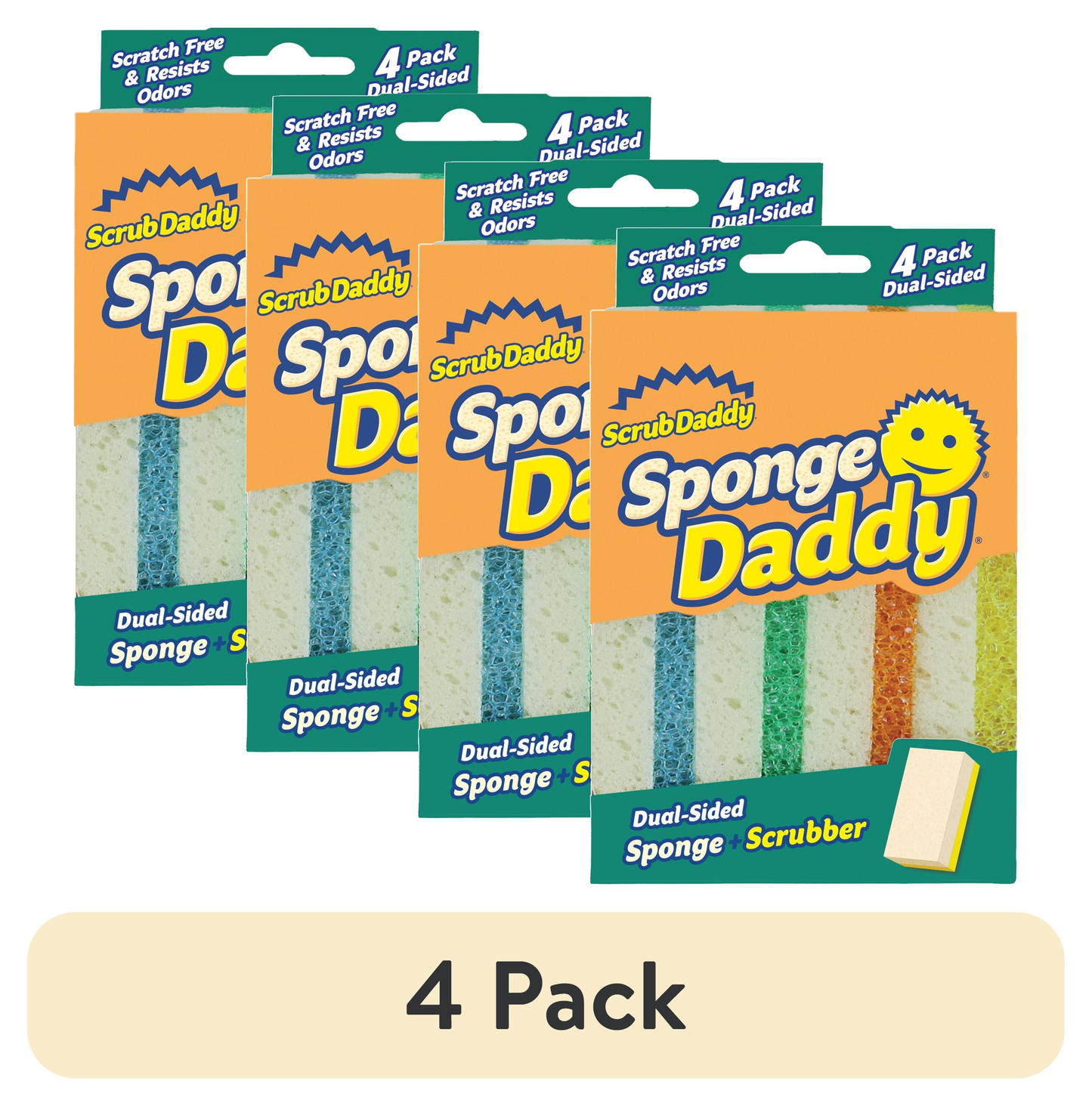 Sponge Daddy Non-Scratch Sponges, 4 Count product photo