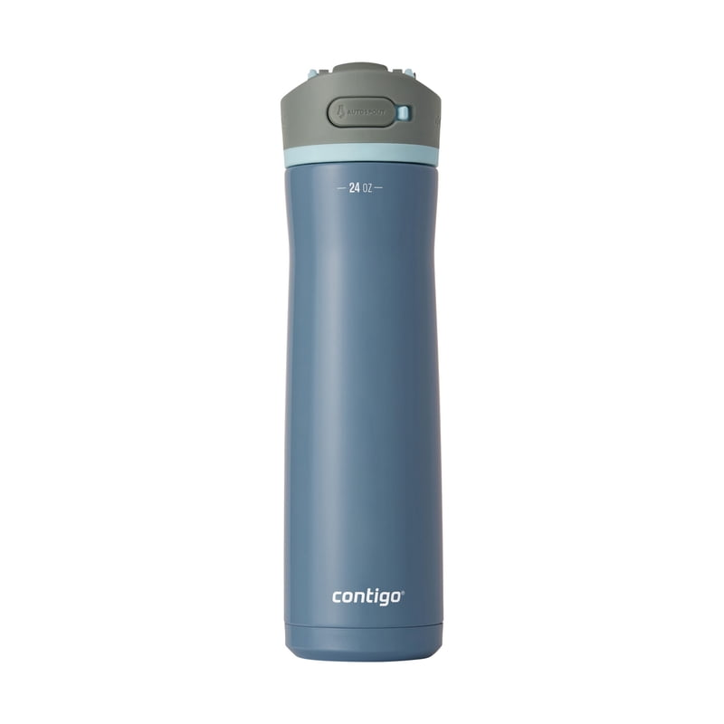Contigo® Wells Chill Stainless Steel Filter Water Bottle with AUTOSPOUT® Straw Lid, 24 oz., Dark Ice product photo