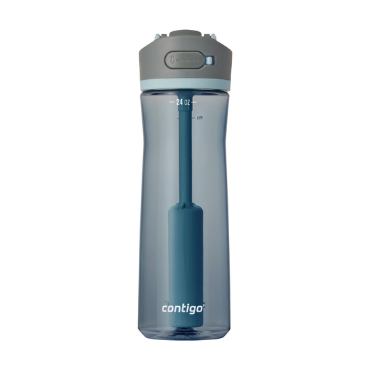Contigo Wells Plastic Filter Water Bottle with AUTOSPOUT Straw Lid, 24 Oz., Dark Ice product photo