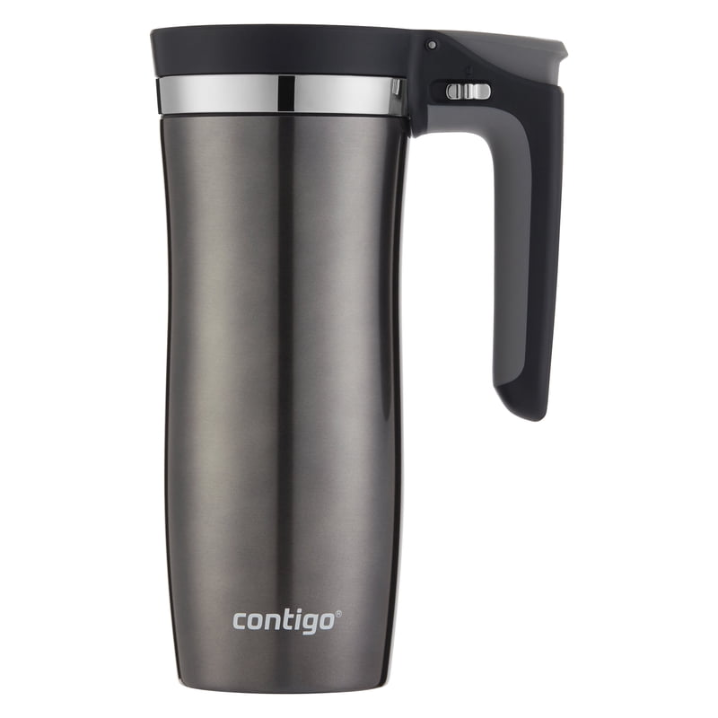 Contigo Autoseal Vacuum Insulated 16 Ounce Stainless Steel Gunmetal Travel Mug with Easy Lid product photo