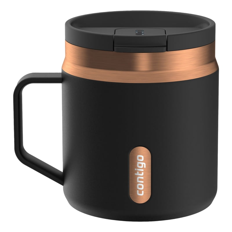Contigo 14 oz SnapSeal Leak-Proof Stainless Steel Coffee Mug – Keeps Drinks Hot, Office & Home Friendly, Easy-Sip Lid, Black/Bronze product photo
