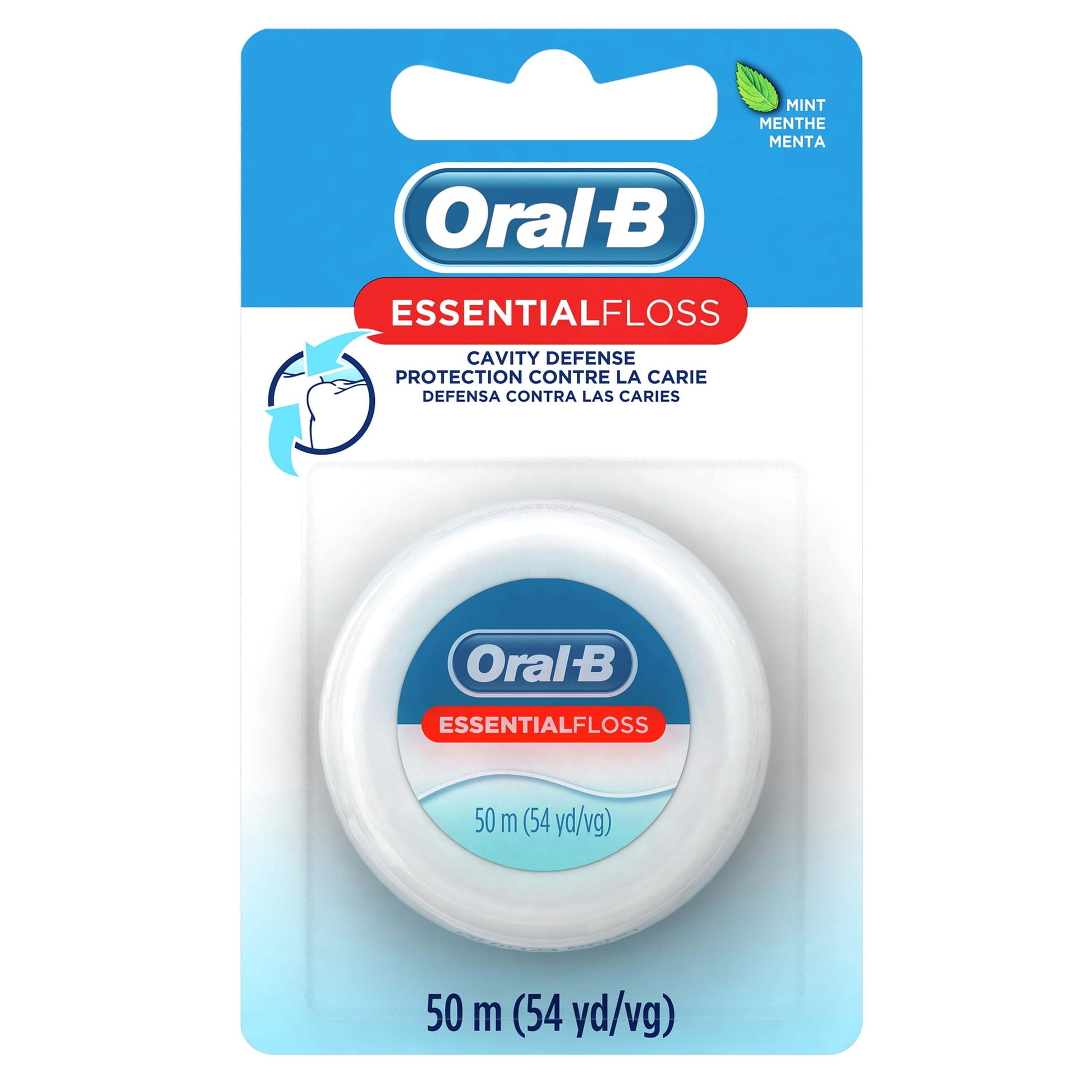 Floss, Essential Floss Mint Waxed Dental Floss, Cavity Defense, 50 m product photo