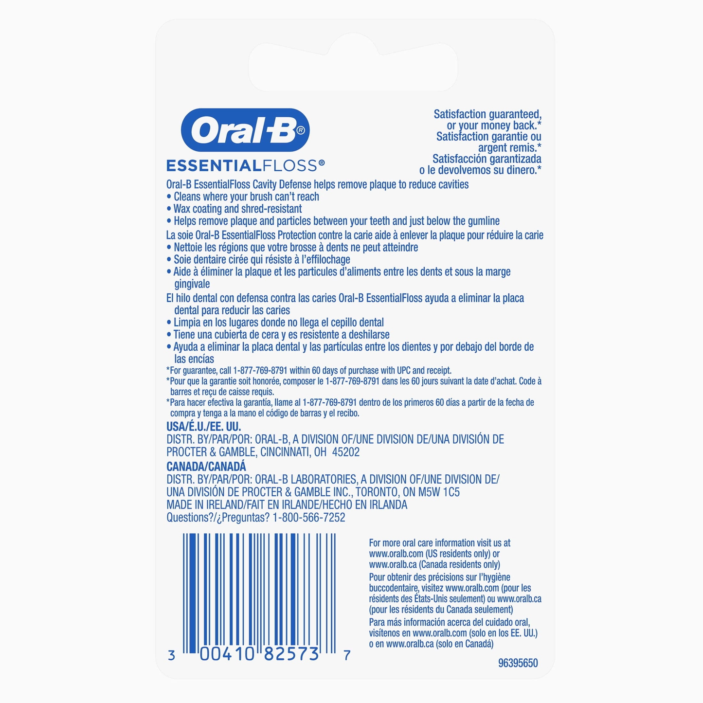 Floss, Essential Floss Mint Waxed Dental Floss, Cavity Defense, 50 m product photo