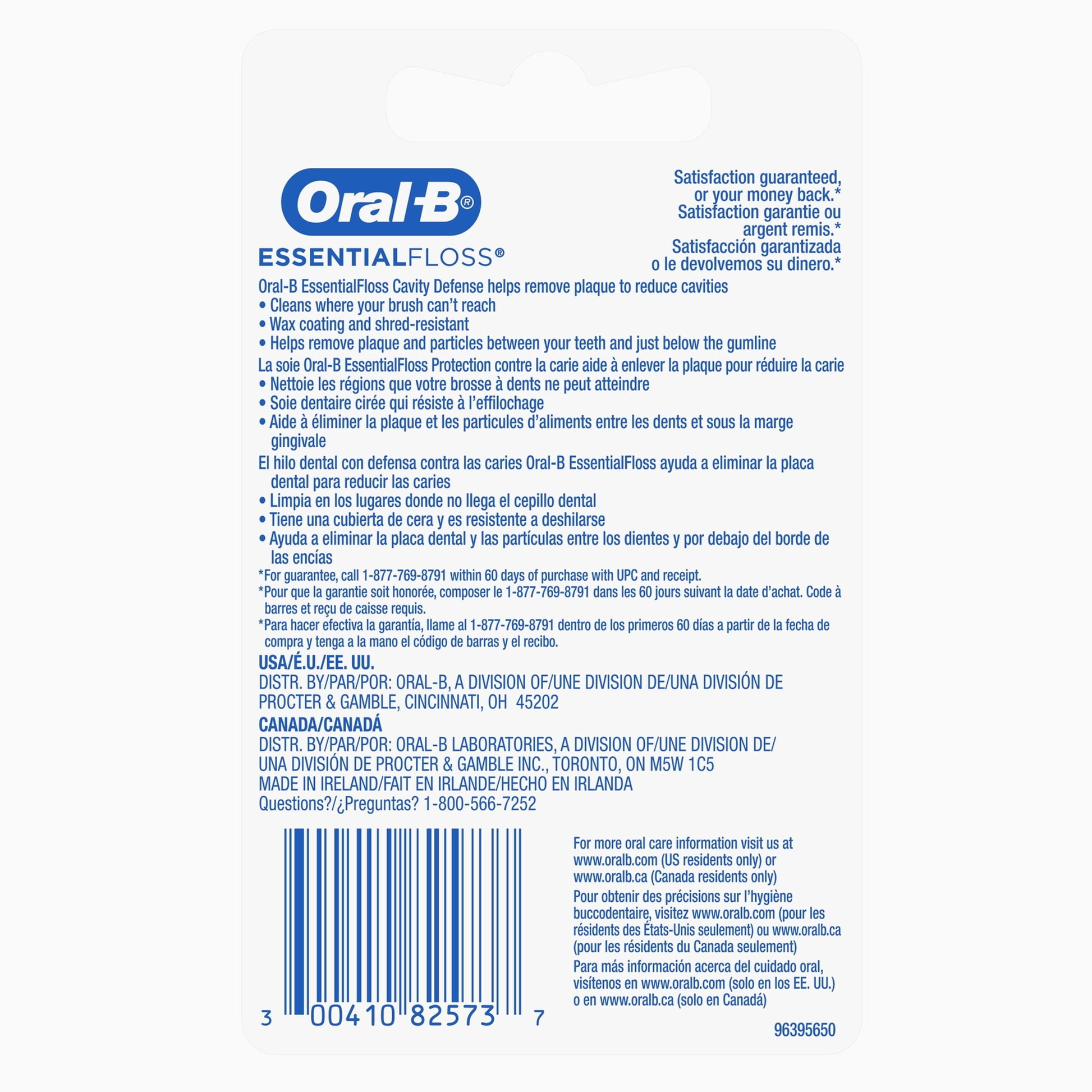 Floss, Essential Floss Mint Waxed Dental Floss, Cavity Defense, 50 m product photo