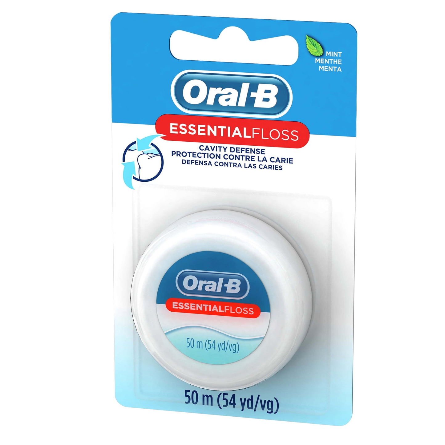 Floss, Essential Floss Mint Waxed Dental Floss, Cavity Defense, 50 m product photo