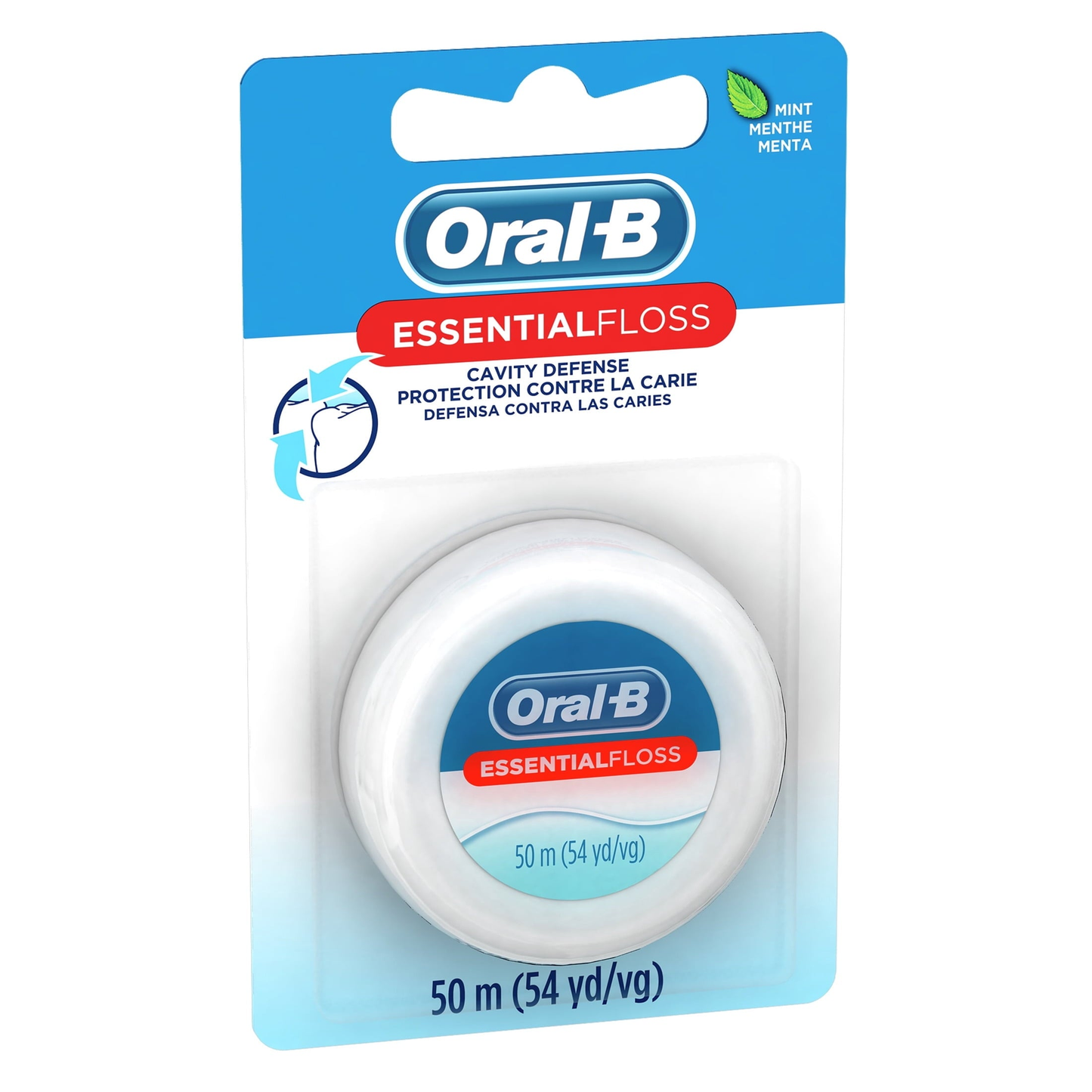 Floss, Essential Floss Mint Waxed Dental Floss, Cavity Defense, 50 m product photo