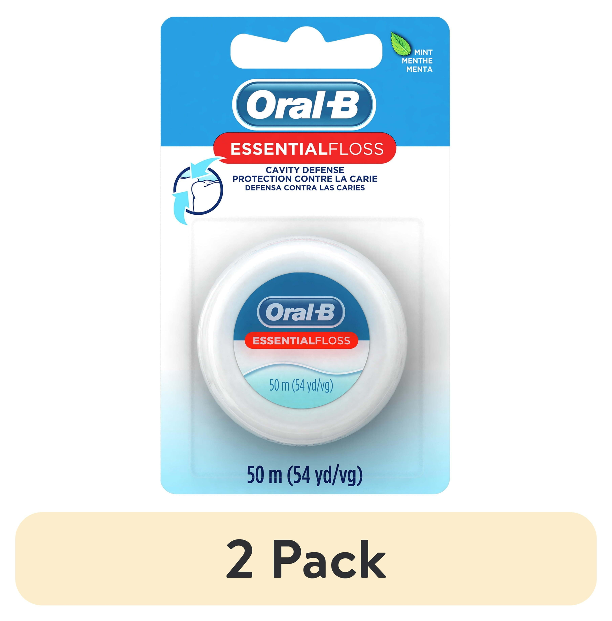Floss, Essential Floss Mint Waxed Dental Floss, Cavity Defense, 50 m product photo