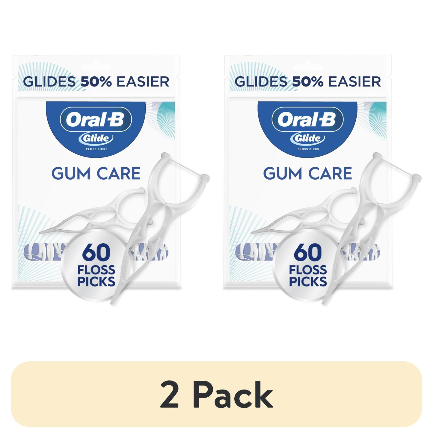 Floss, Glide Gum Care Dental Floss Picks, Good for Back Teeth, 60 Picks product photo
