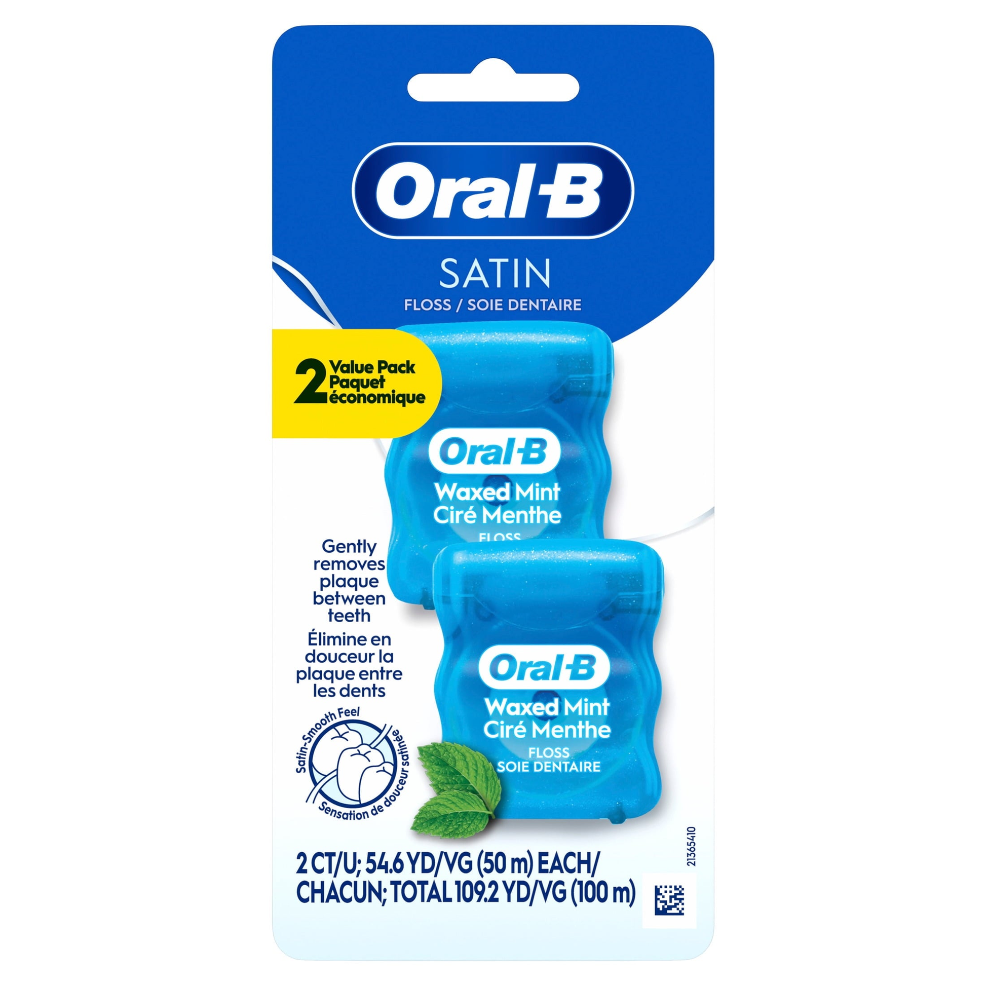 ‑B Floss, Complete Satin Mint Dental Floss, 2 Pack product photo