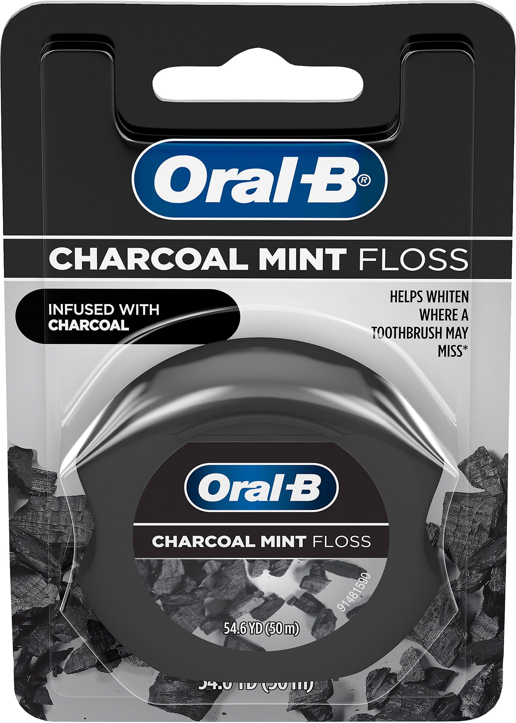 Charcoal Mint Dental Floss, Cavity Defense, Waxed, 50m product photo