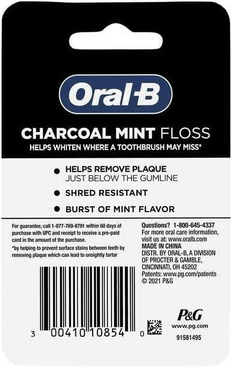 Charcoal Mint Dental Floss, Cavity Defense, Waxed, 50m product photo