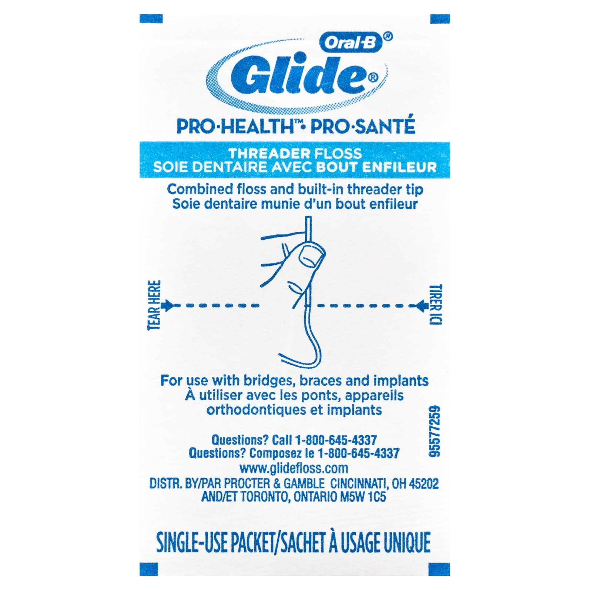 Floss, Glide Pro-Health Dental Floss Threader for Braces and Dental Work, 30 Count product photo
