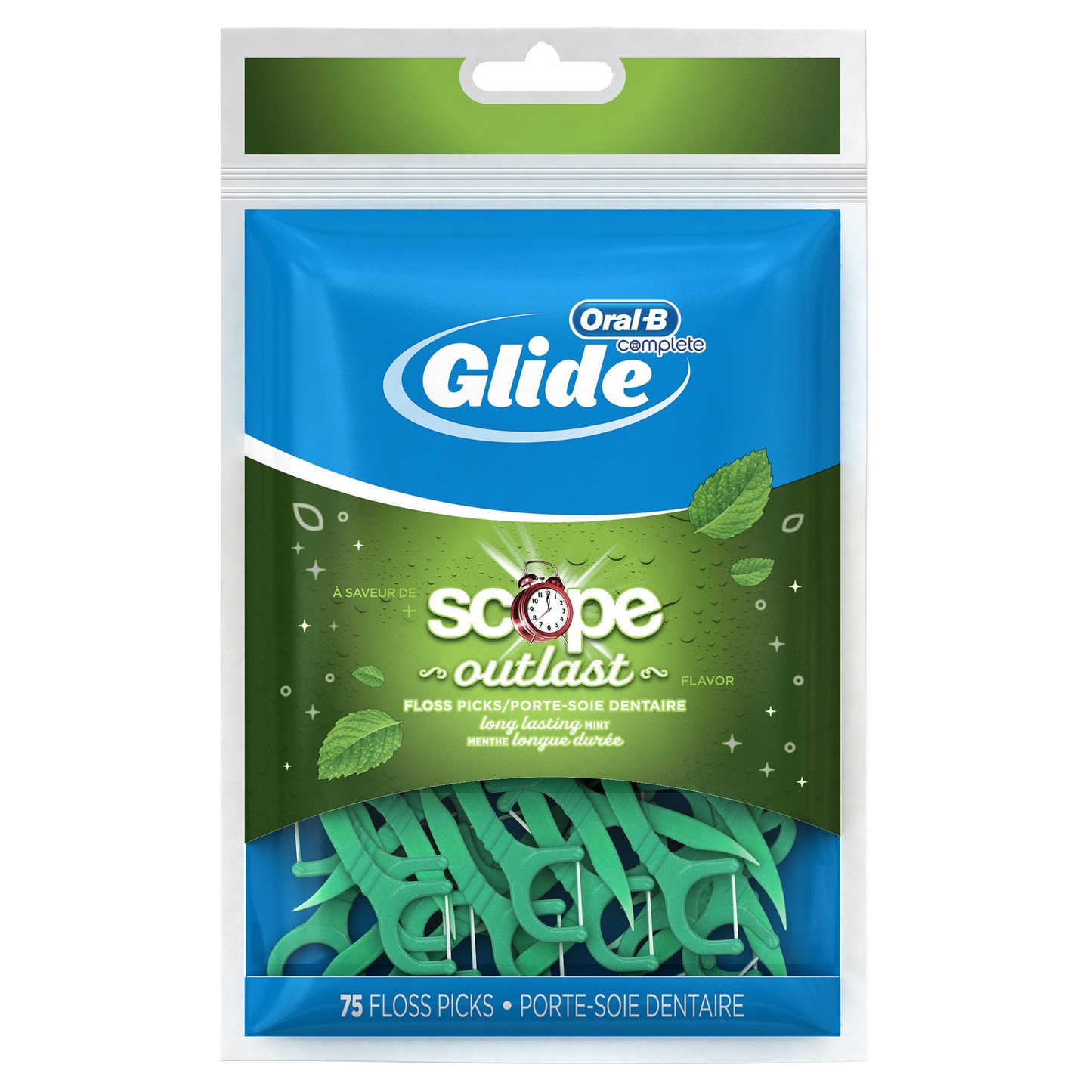 Glide Floss Picks Plusx 40Mm Outlast - Long Lasting Mint - 75 Ct Packaging May Vary product photo