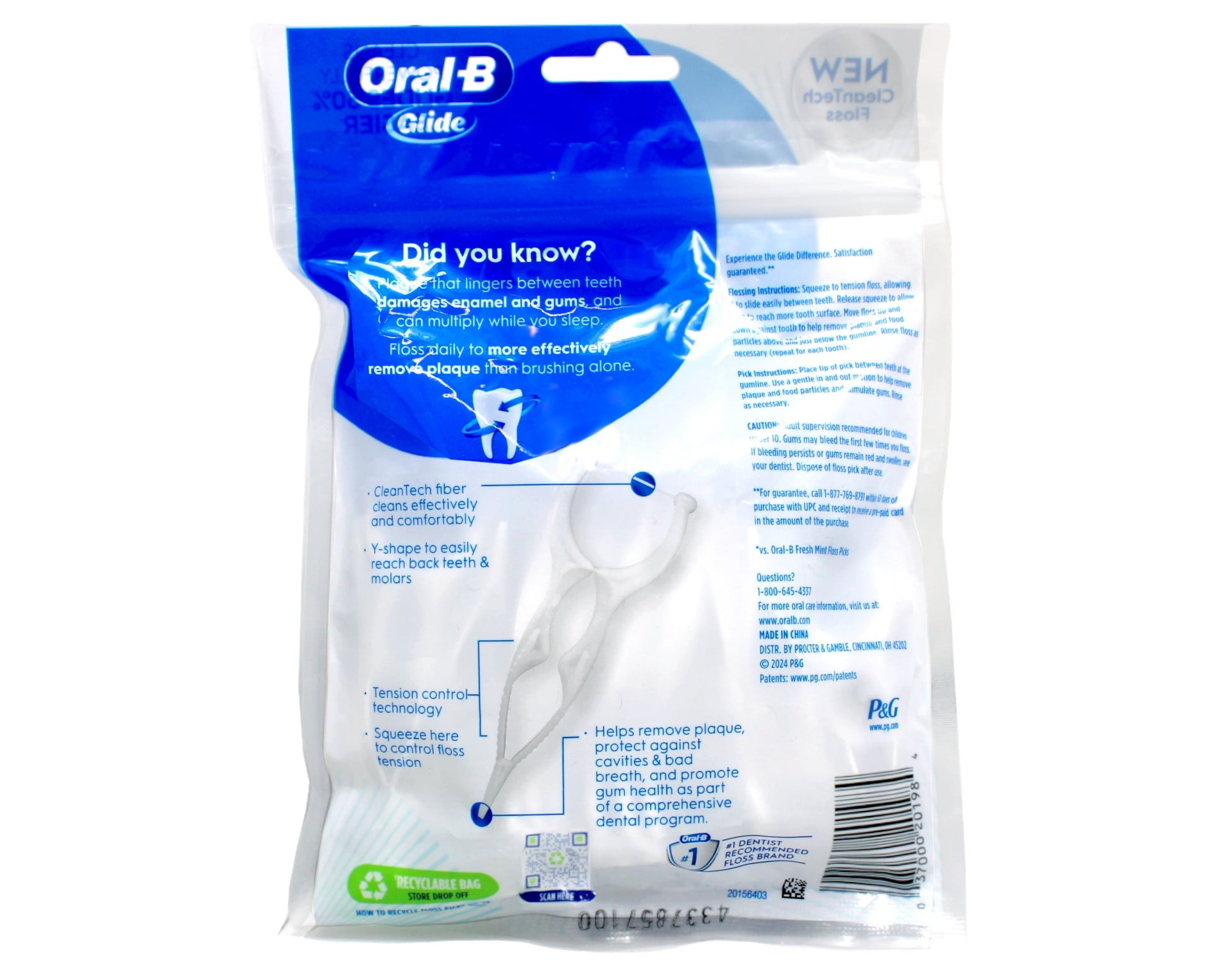 Glide Pro-Health Advanced Dental Floss Picks, 30 Count product photo