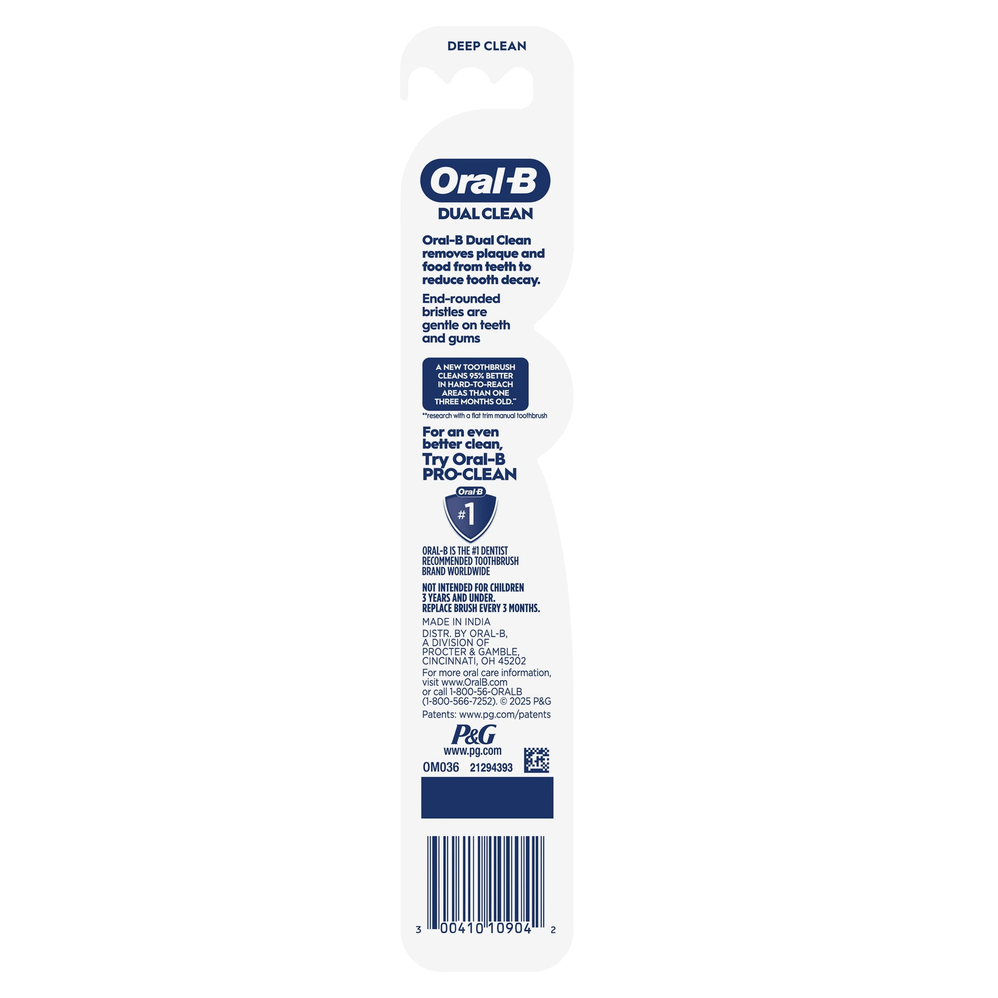 Toothbrush Dual Clean, Medium, 1 Count product photo