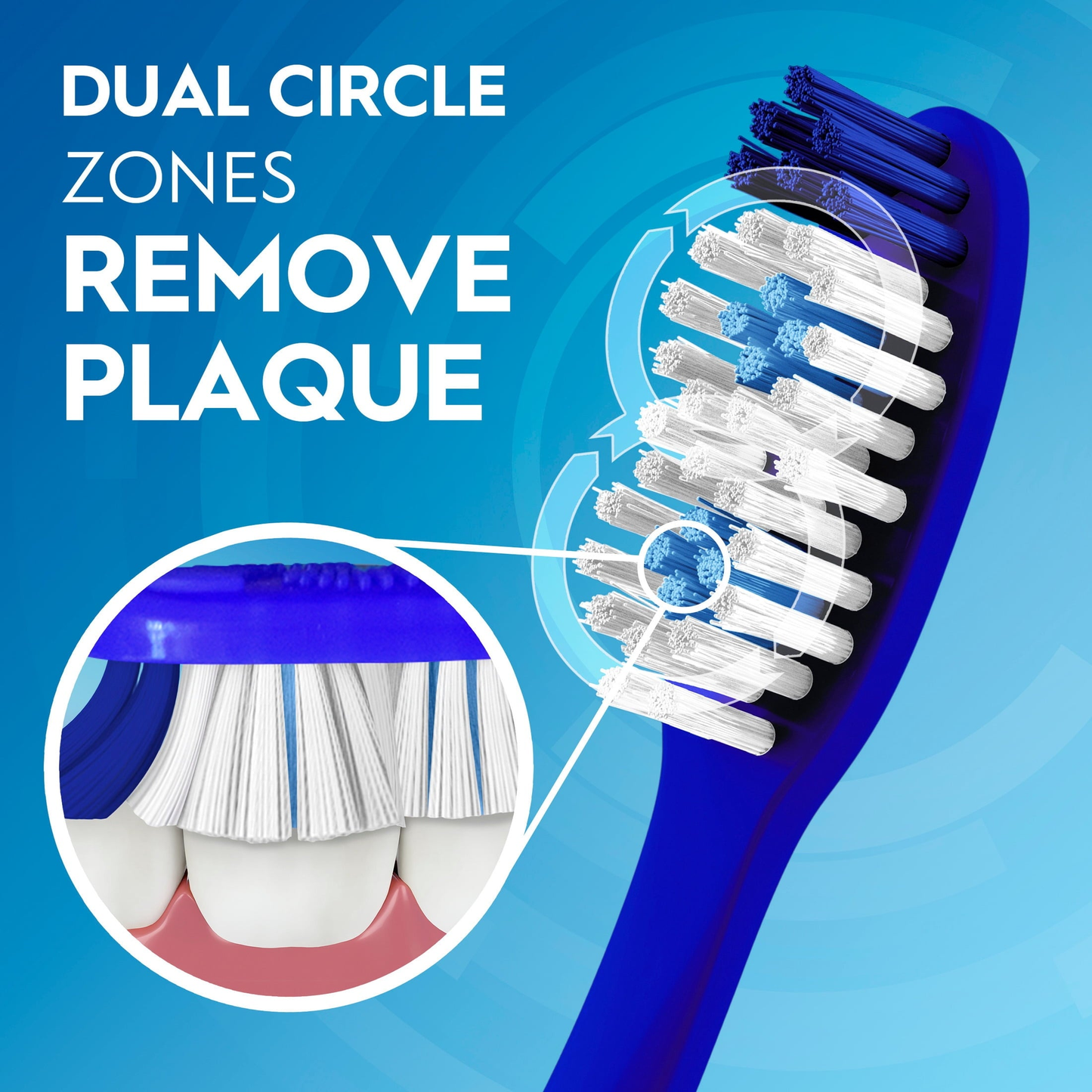 Toothbrush Dual Clean, Medium, 1 Count product photo