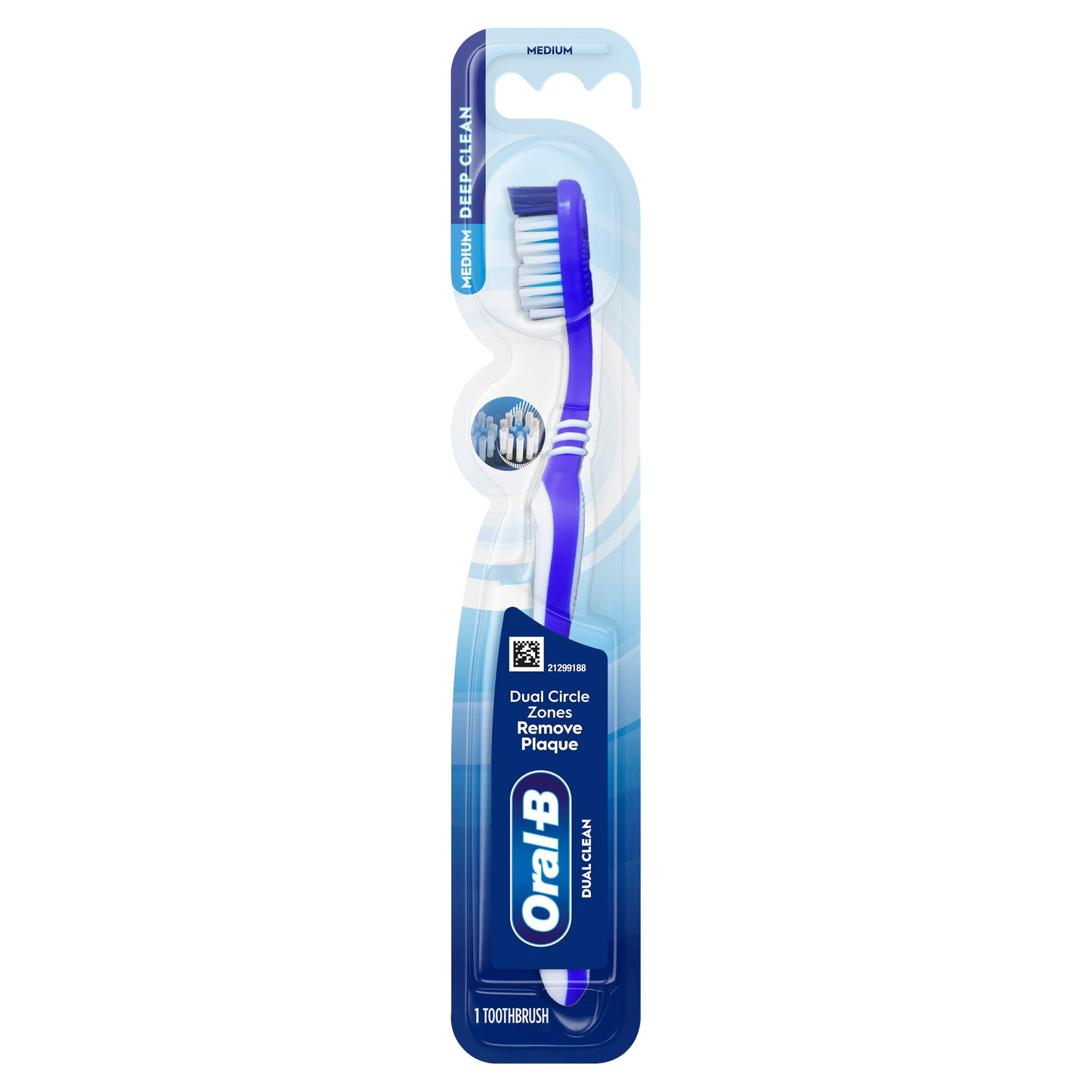 Toothbrush Dual Clean, Medium, 1 Count product photo