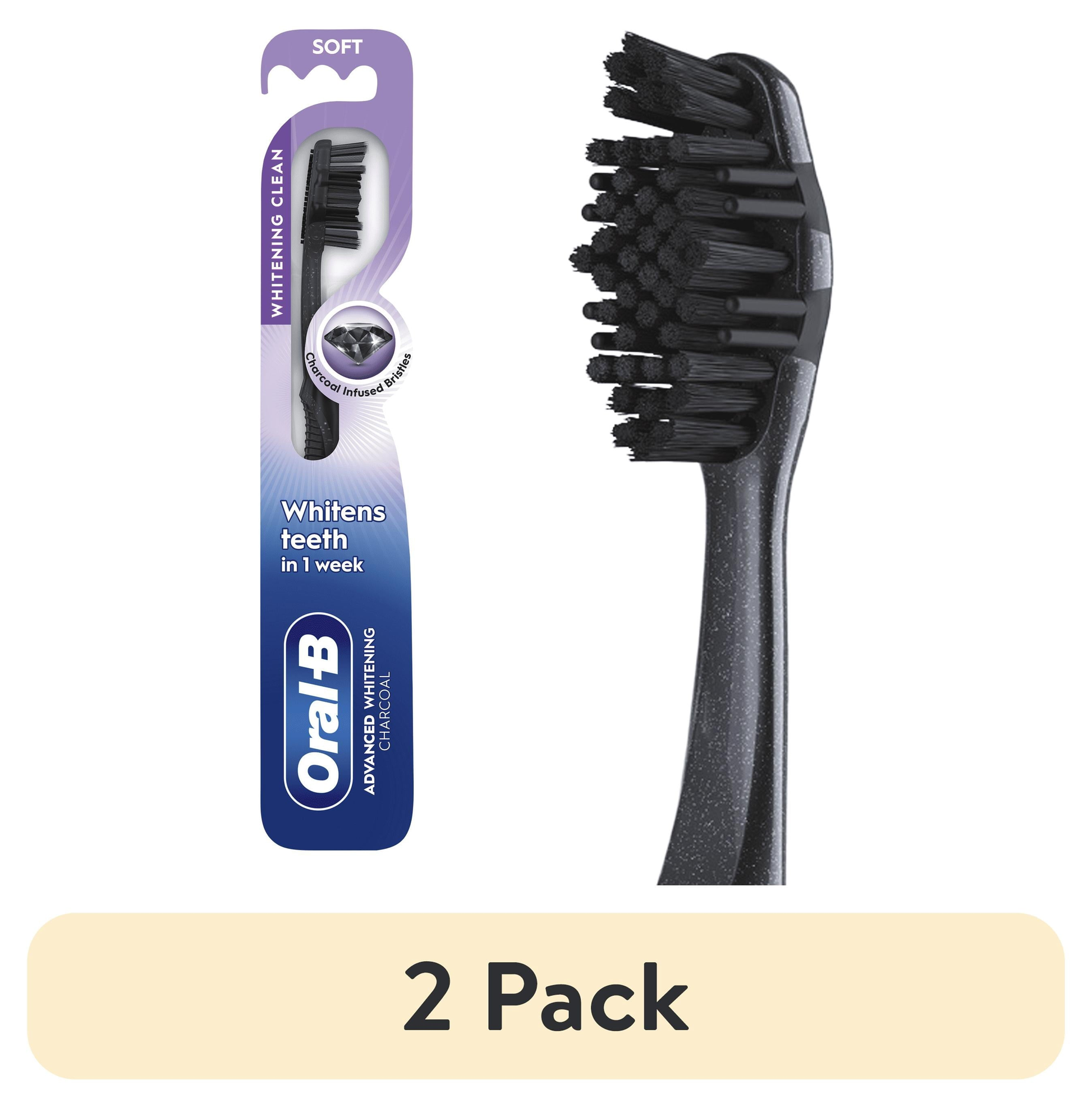 Toothbrush, Advanced Whitening Charcoal, Soft, 1 Count product photo