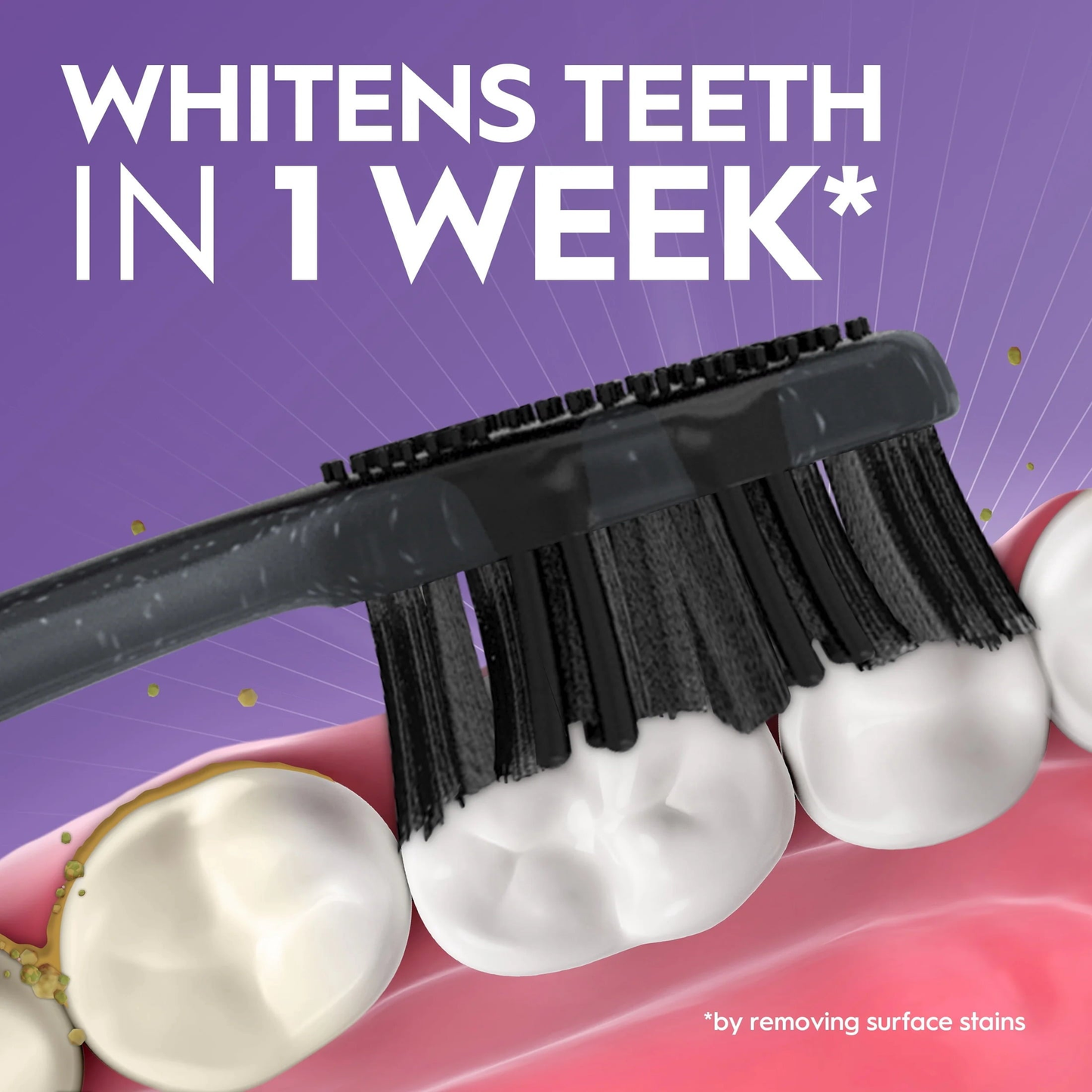 Toothbrush, Advanced Whitening Charcoal, Soft, 1 Count product photo