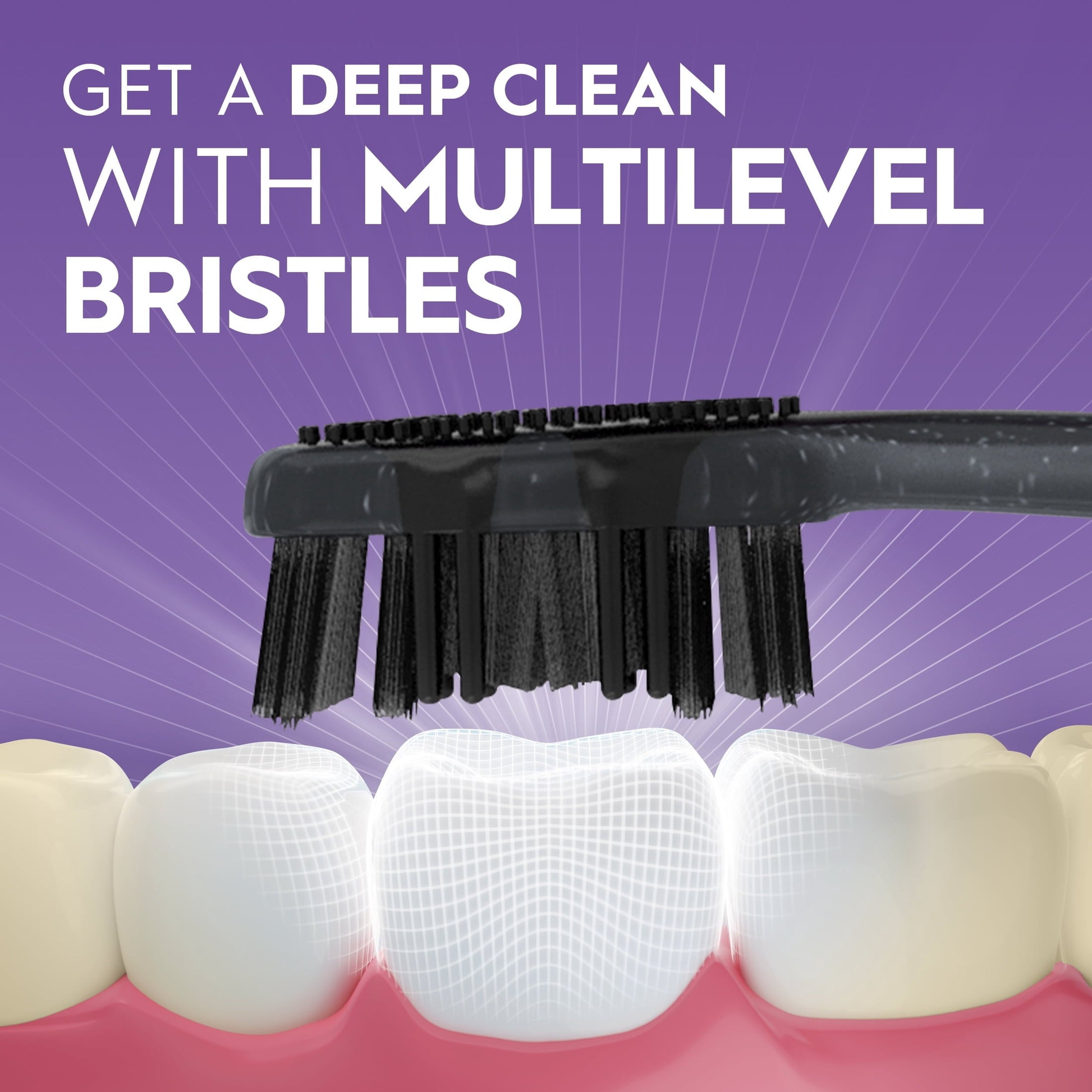 Toothbrush, Advanced Whitening Charcoal, Soft, 1 Count product photo