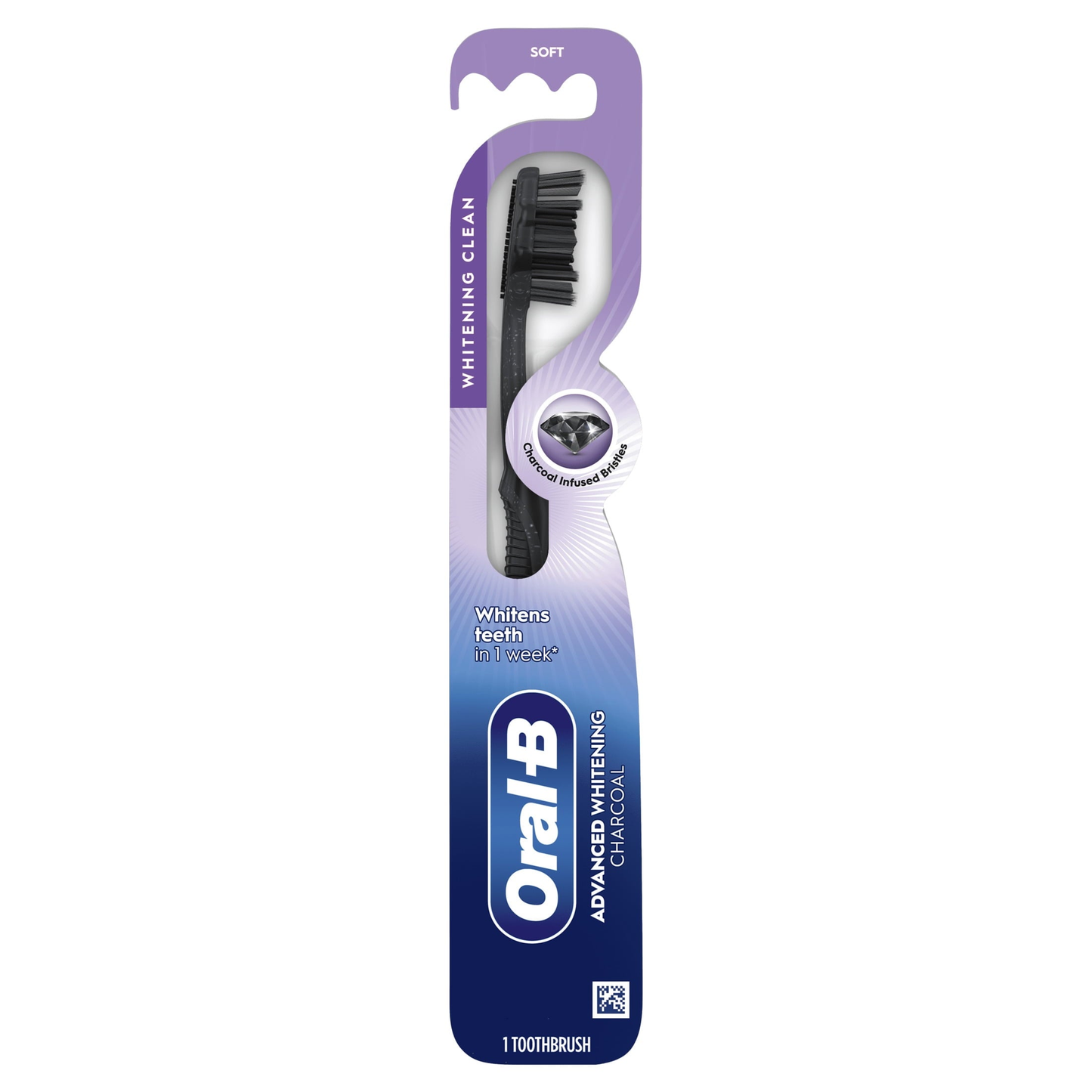 Toothbrush, Advanced Whitening Charcoal, Soft, 1 Count product photo