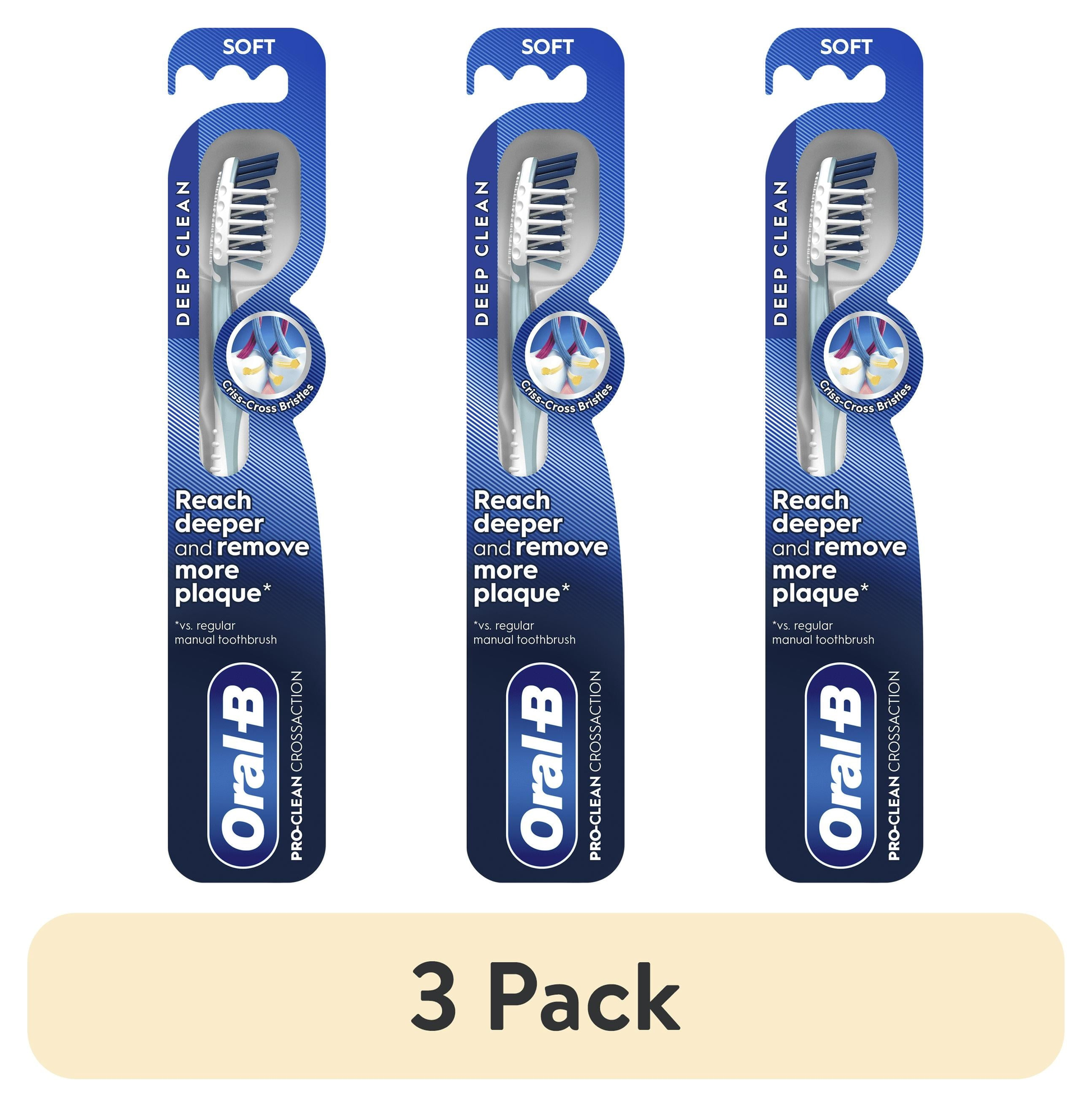Toothbrush Pro Clean CrossAction, Deep Plaque Removal, Soft, 1 Count product photo