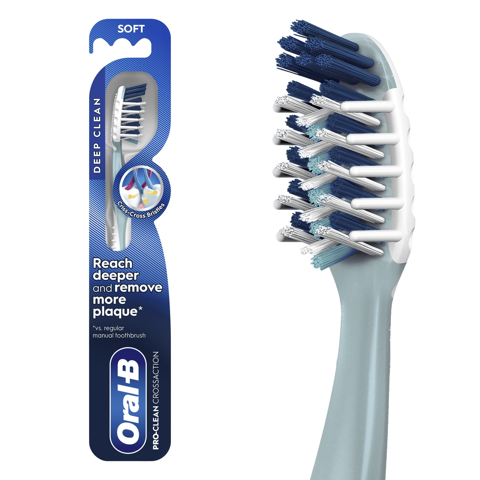 Toothbrush Pro Clean CrossAction, Deep Plaque Removal, Soft, 1 Count product photo