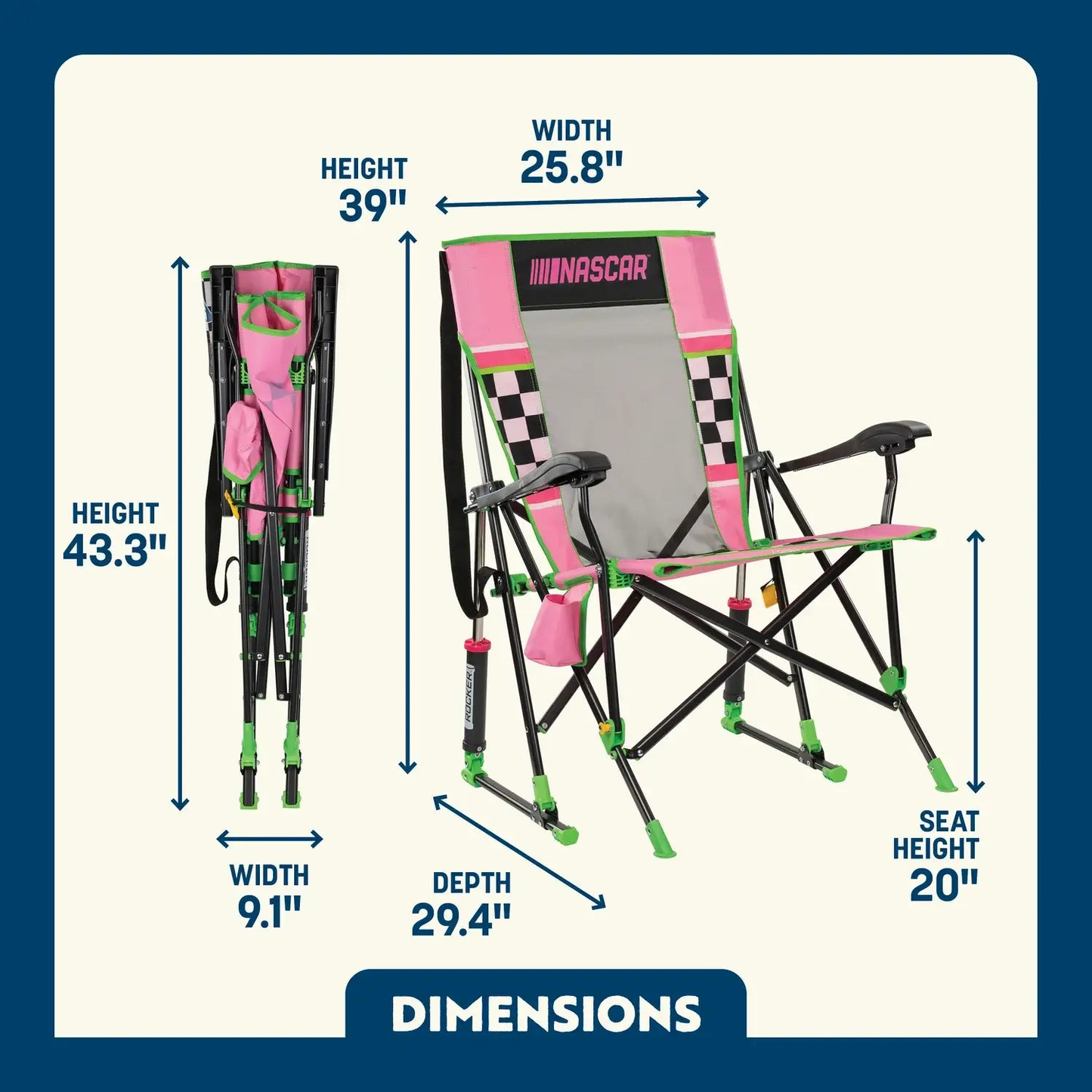 NASCAR RoadTrip Rocker™ - Pink product photo