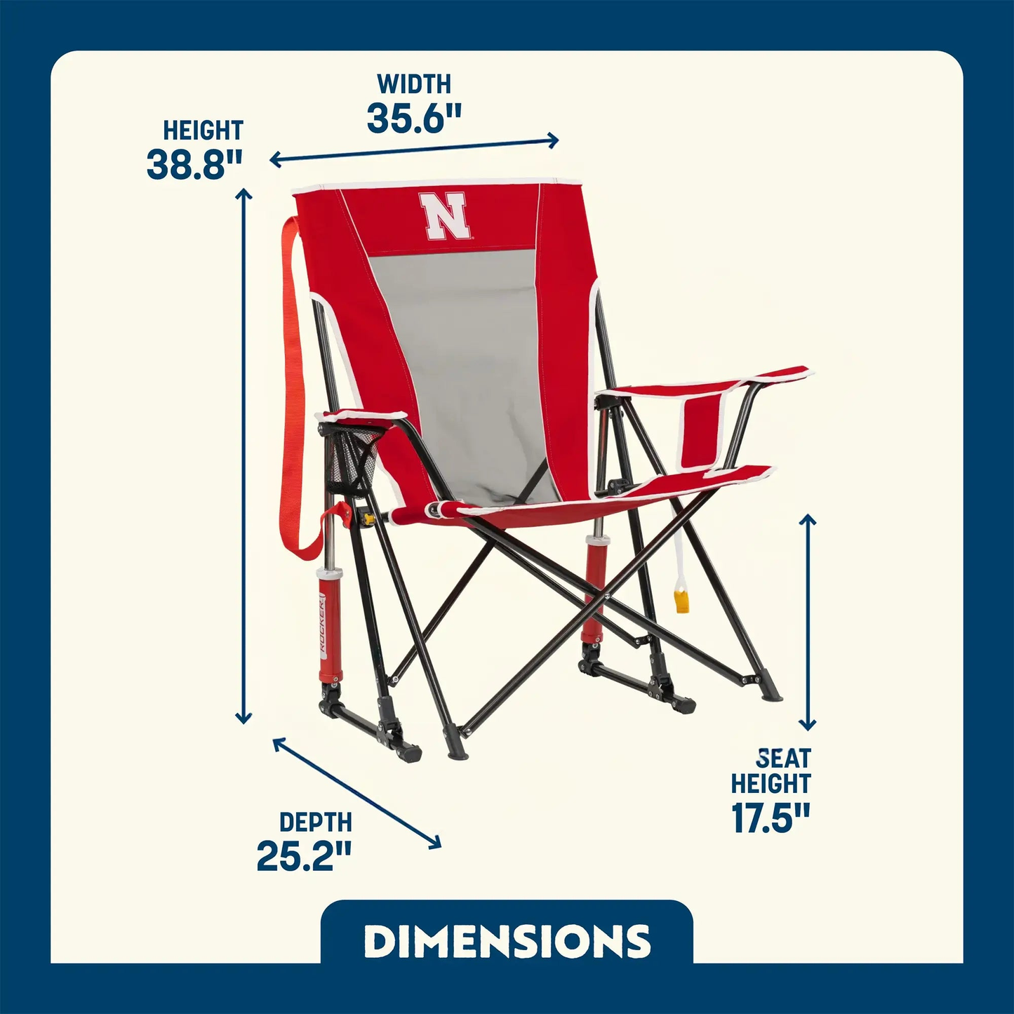 Comfort Pro Rocker™ - Nebraska Cornhuskers product photo