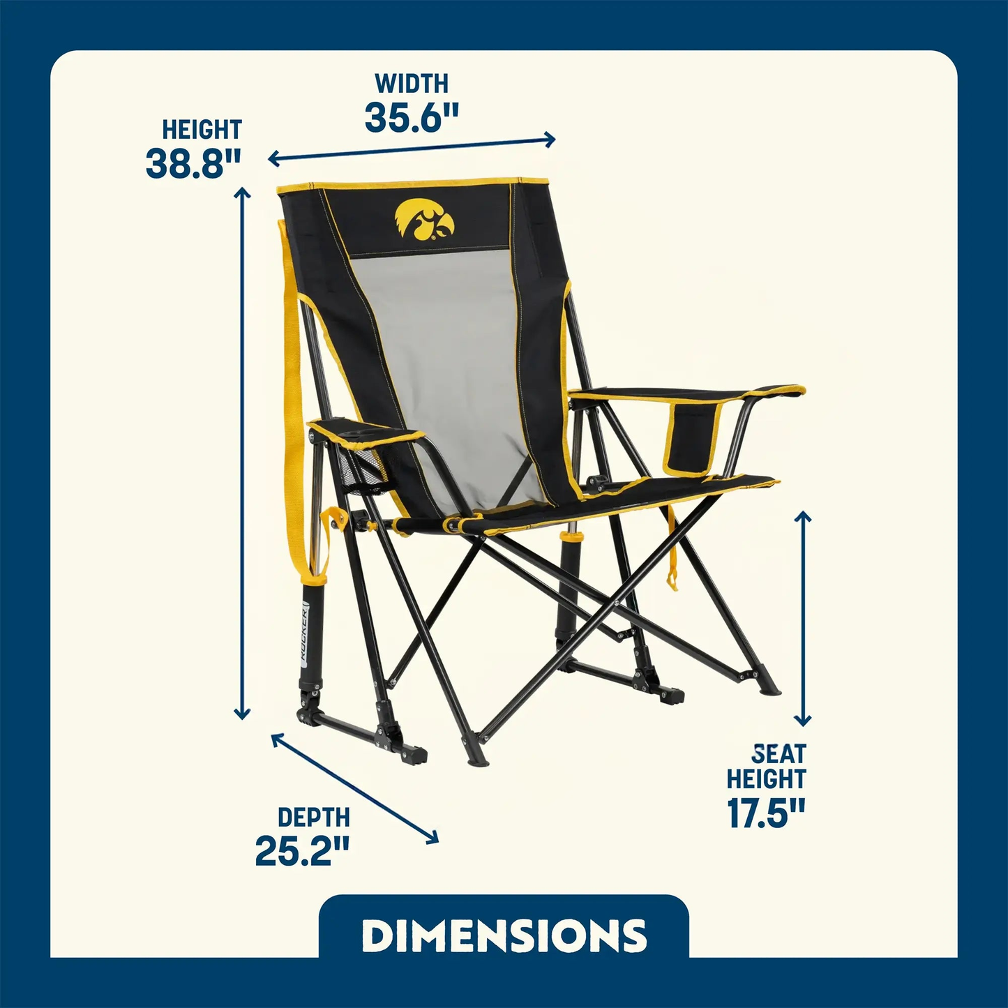 Comfort Pro Rocker™ - Iowa Hawkeyes product photo